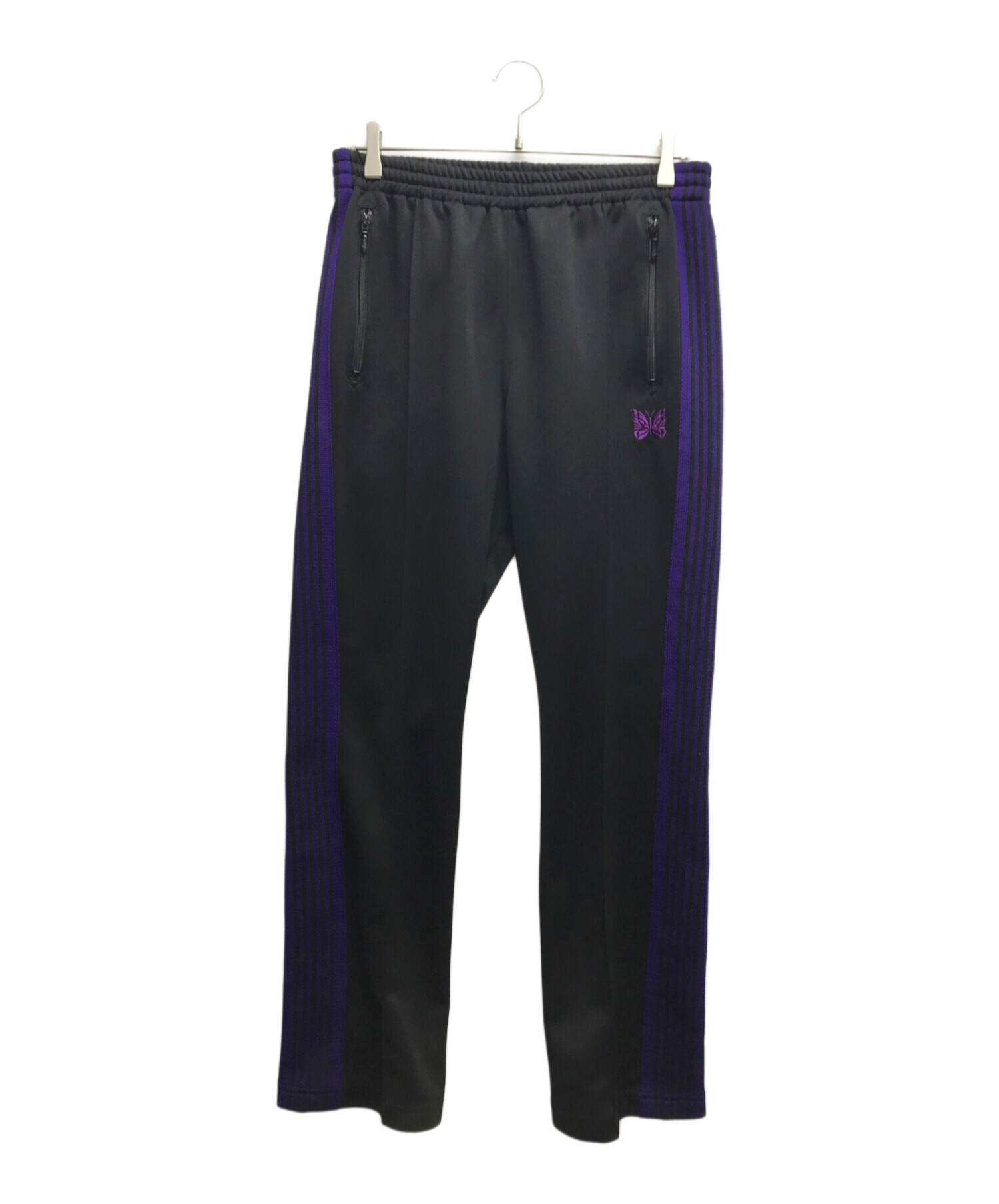 Needles (ニードルズ) NARROW TRACK PANTS/ナロートラックパンツ ブラック×パープル サイズ:S