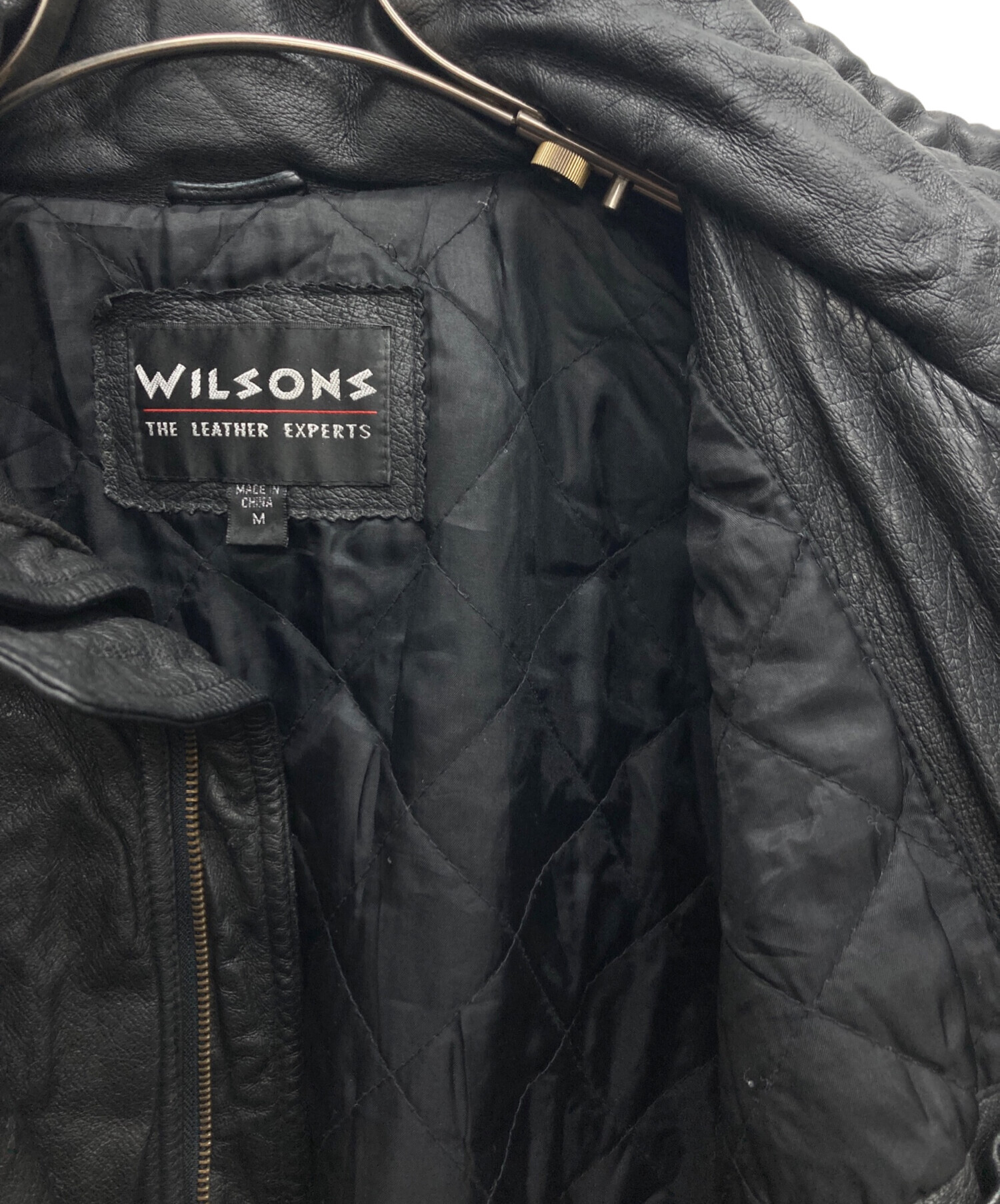 中古・古着通販】wilsons leather (ウィルソンズレザー) レザージャケット ブラック サイズ:M｜ブランド・古着通販  トレファク公式【TREFAC FASHION】スマホサイト