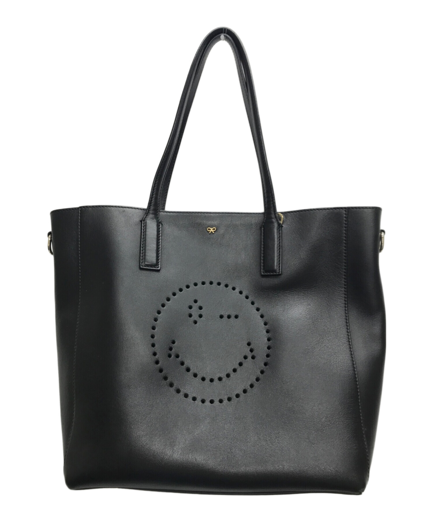 ANYA HINDMARCH (アニヤハインドマーチ) Ebury Shopper Wink In Black Amalie ブラック