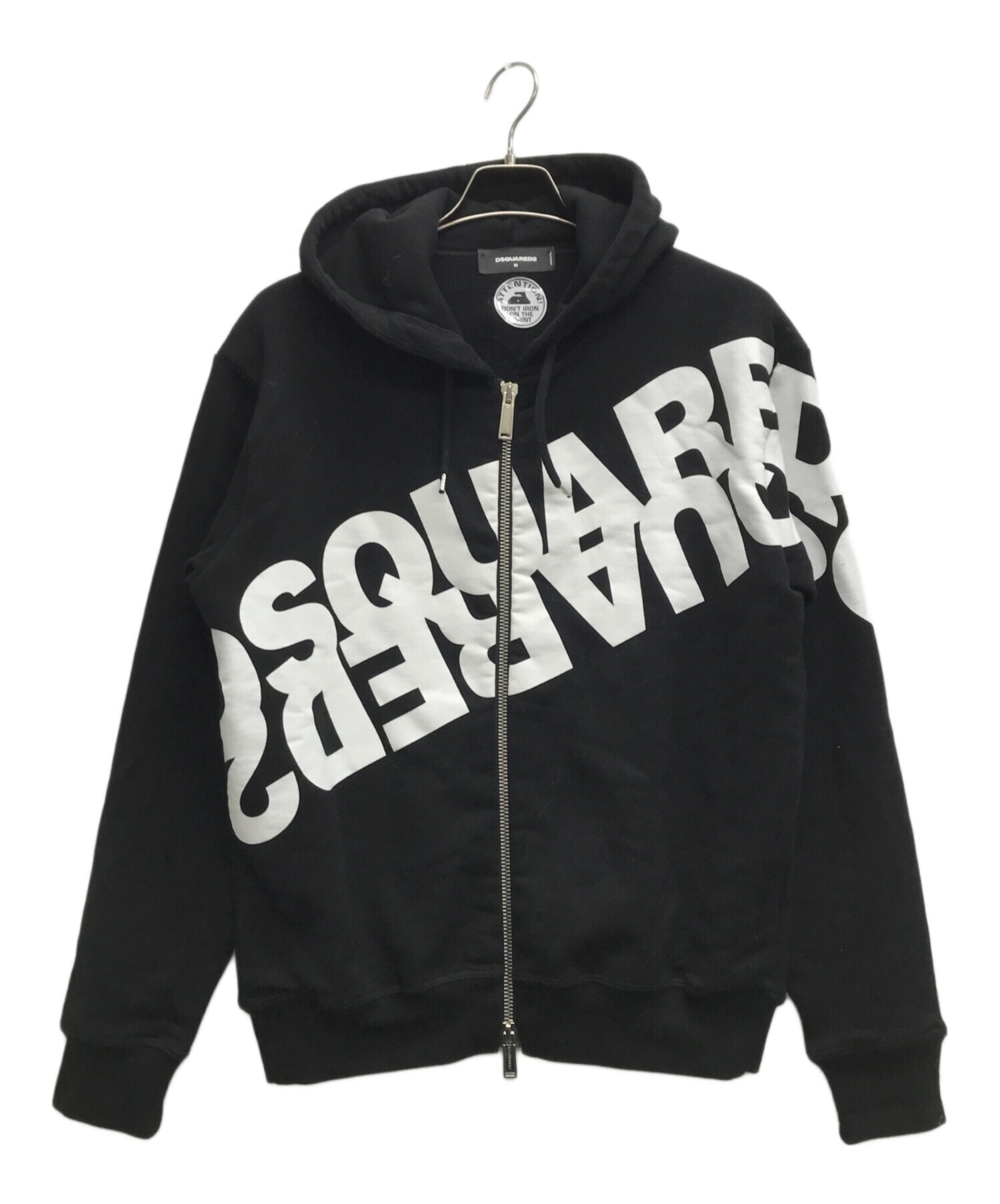 中古・古着通販】DSQUARED2 (ディースクエアード) ミラーロゴジップアップパーカー ブラック サイズ:M｜ブランド・古着通販  トレファク公式【TREFAC FASHION】スマホサイト