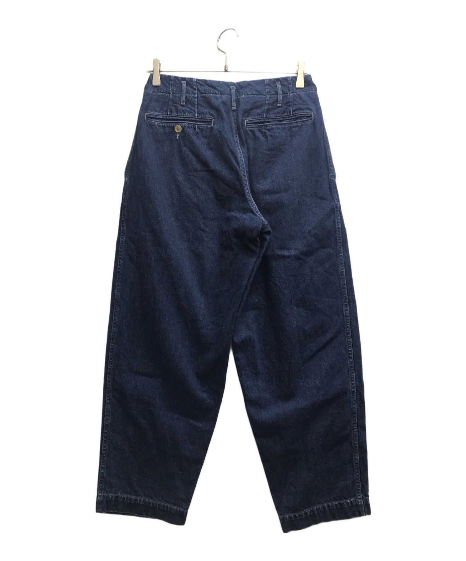 中古・古着通販】unfil (アンフィル) COTTON DENIM 2TUCK TROUSERS インディゴ サイズ:3｜ブランド・古着通販  トレファク公式【TREFAC FASHION】スマホサイト