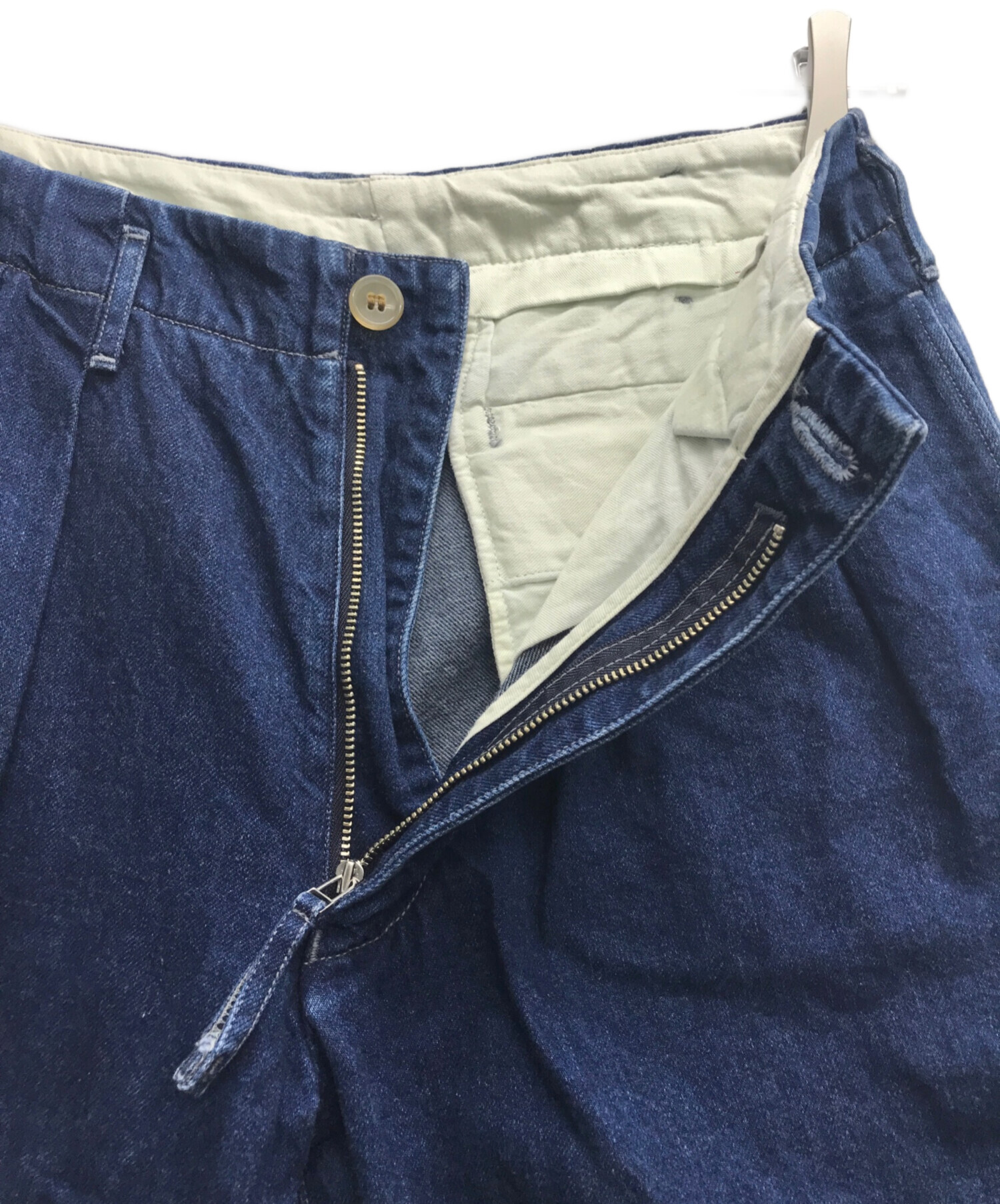 中古・古着通販】unfil (アンフィル) COTTON DENIM 2TUCK TROUSERS インディゴ サイズ:3｜ブランド・古着通販  トレファク公式【TREFAC FASHION】スマホサイト