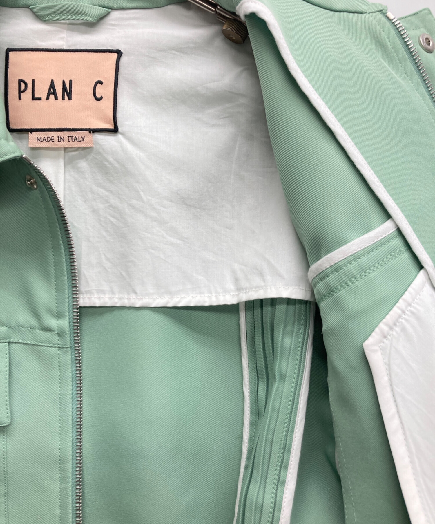 中古・古着通販】PLAN C (プランシー) ジップアップワークジャケット グリーン サイズ:36｜ブランド・古着通販 トレファク公式【TREFAC  FASHION】スマホサイト