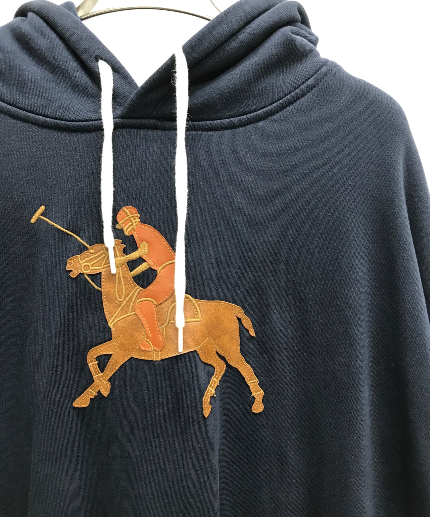 POLO RALPH LAUREN (ポロ・ラルフローレン) ポニーアップリケ フレンチテリー フーディ ネイビー サイズ:M