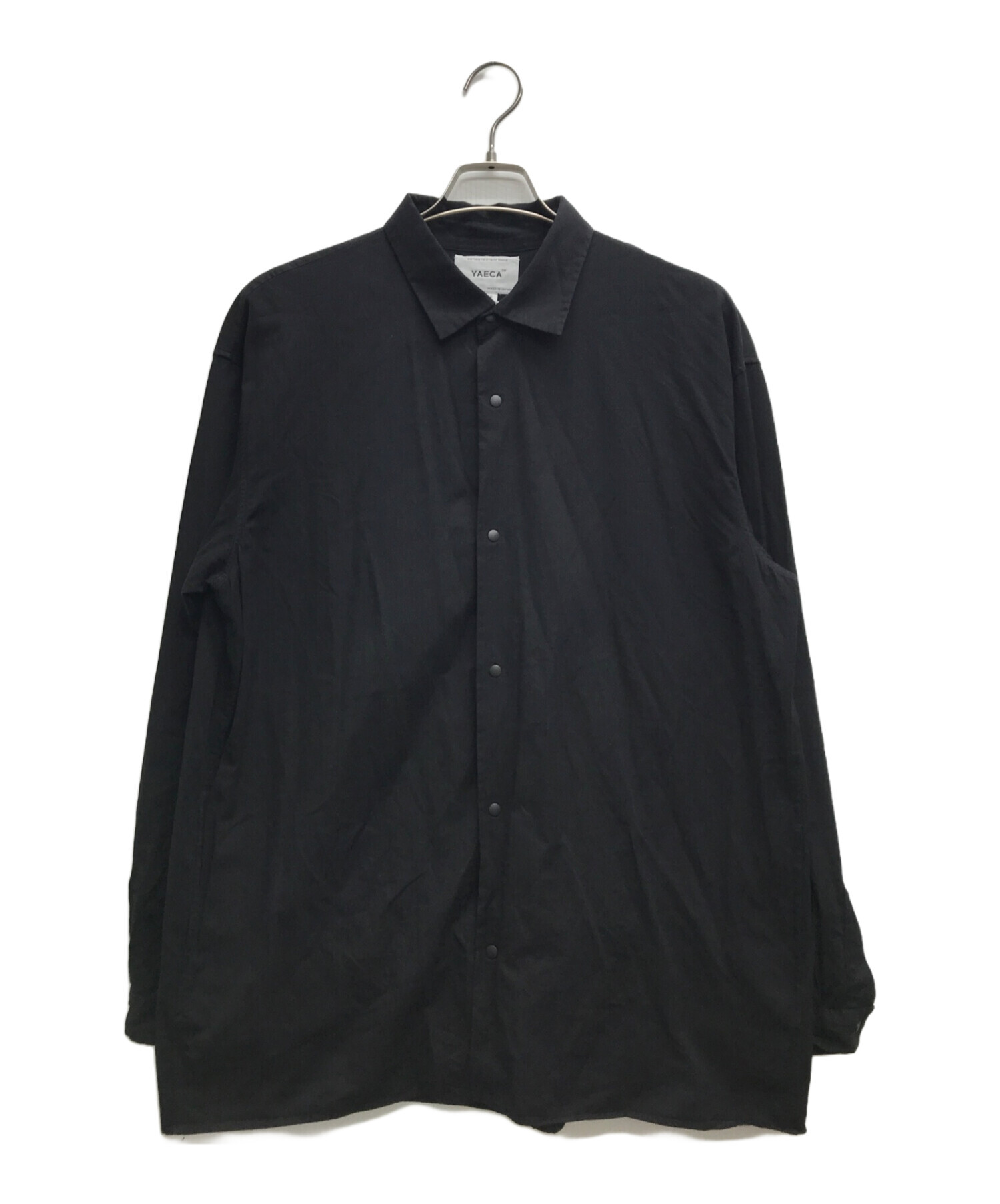 中古・古着通販】YAECA (ヤエカ) COMFORT SHIRT WIDE SQUARE ブラック サイズ:L｜ブランド・古着通販  トレファク公式【TREFAC FASHION】スマホサイト