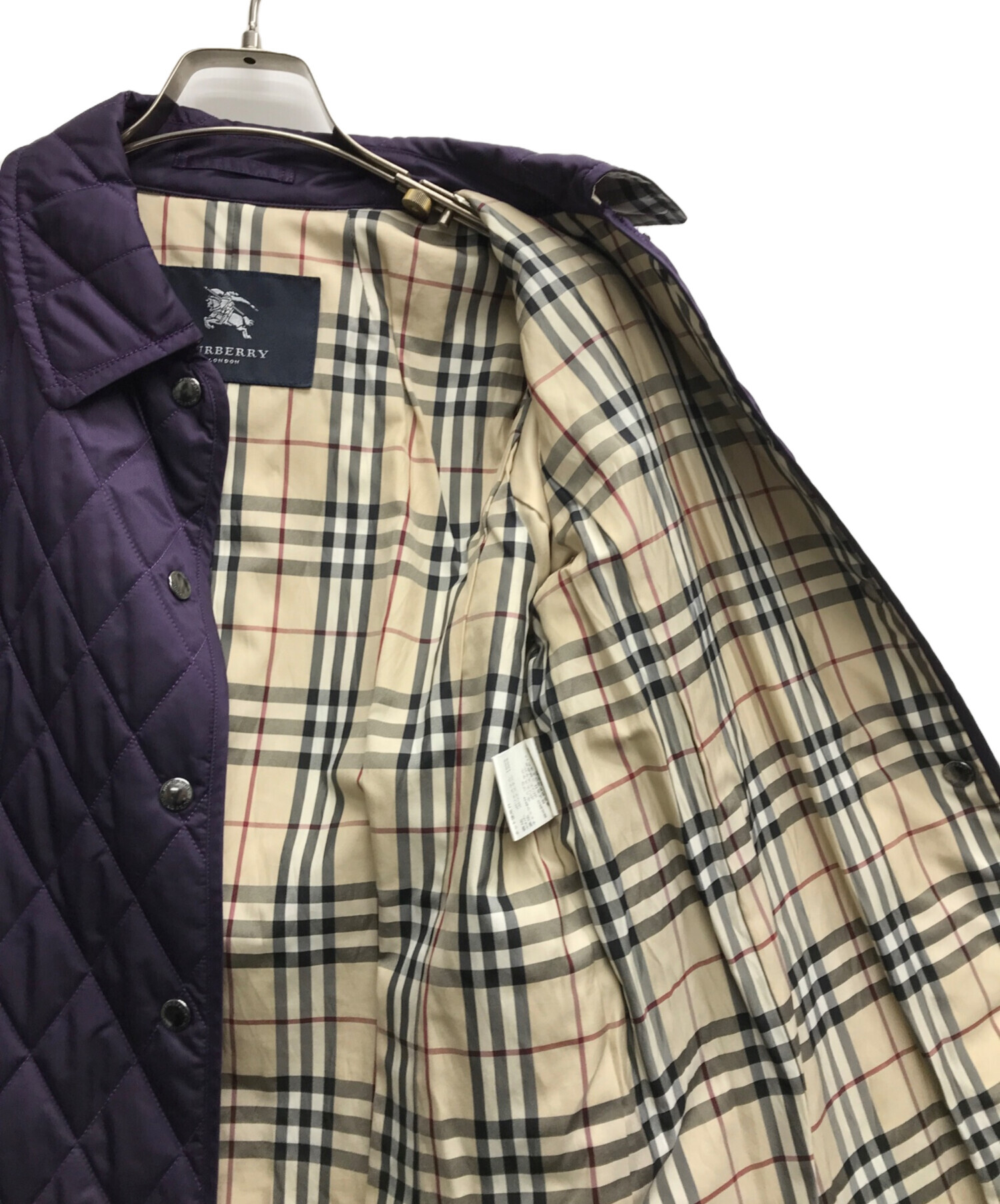 中古・古着通販】BURBERRY LONDON (バーバリーロンドン) 裏ノヴァチェックキルティングジャケット パープル  サイズ:9｜ブランド・古着通販 トレファク公式【TREFAC FASHION】スマホサイト