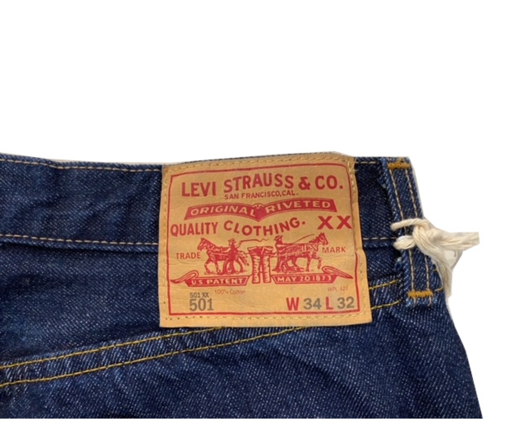 LEVIS VINTAGE CLOTHING (リーバイスヴィンテージクロージング) コーンミルズ赤耳デニムパンツ インディゴ サイズ:W34  501XX　製品タグ付き 1966年再現モデル トルコ製