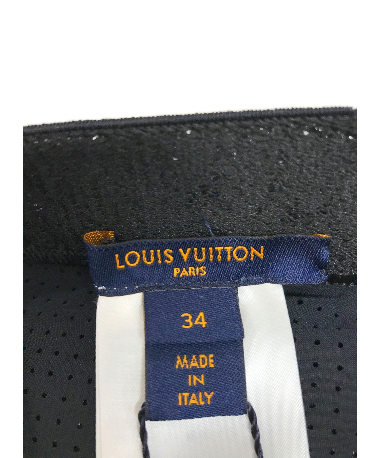 LOUIS VUITTON (ルイ ヴィトン) レギンスパンツ ブラック×ブルー サイズ:34 20SS VCCW05