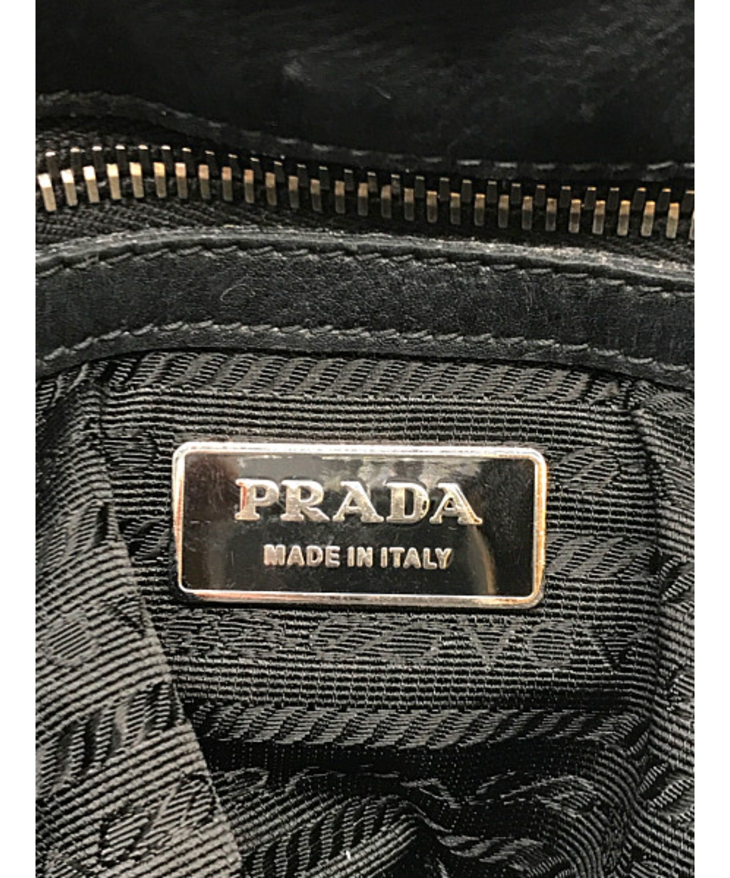 PRADA (プラダ) ギャザーデザイン2WAYバッグ ブラック