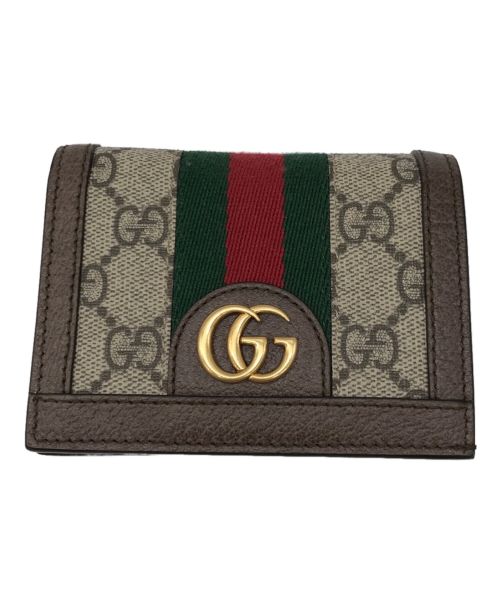 中古・古着通販】GUCCI (グッチ) 2つ折り財布 ベージュ｜ブランド