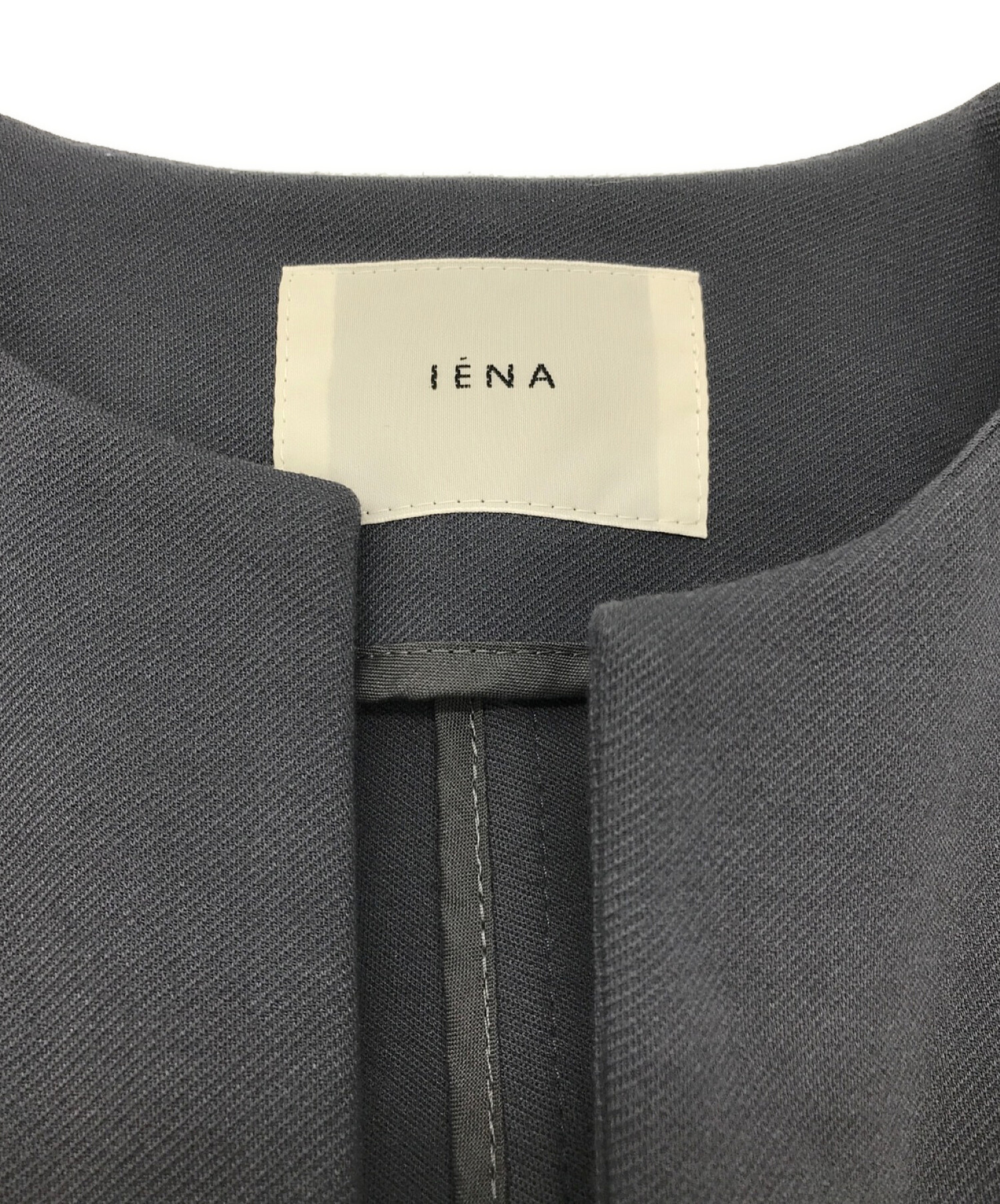 中古・古着通販】IENA (イエナ) ツイルジャージノーカラーブルゾン