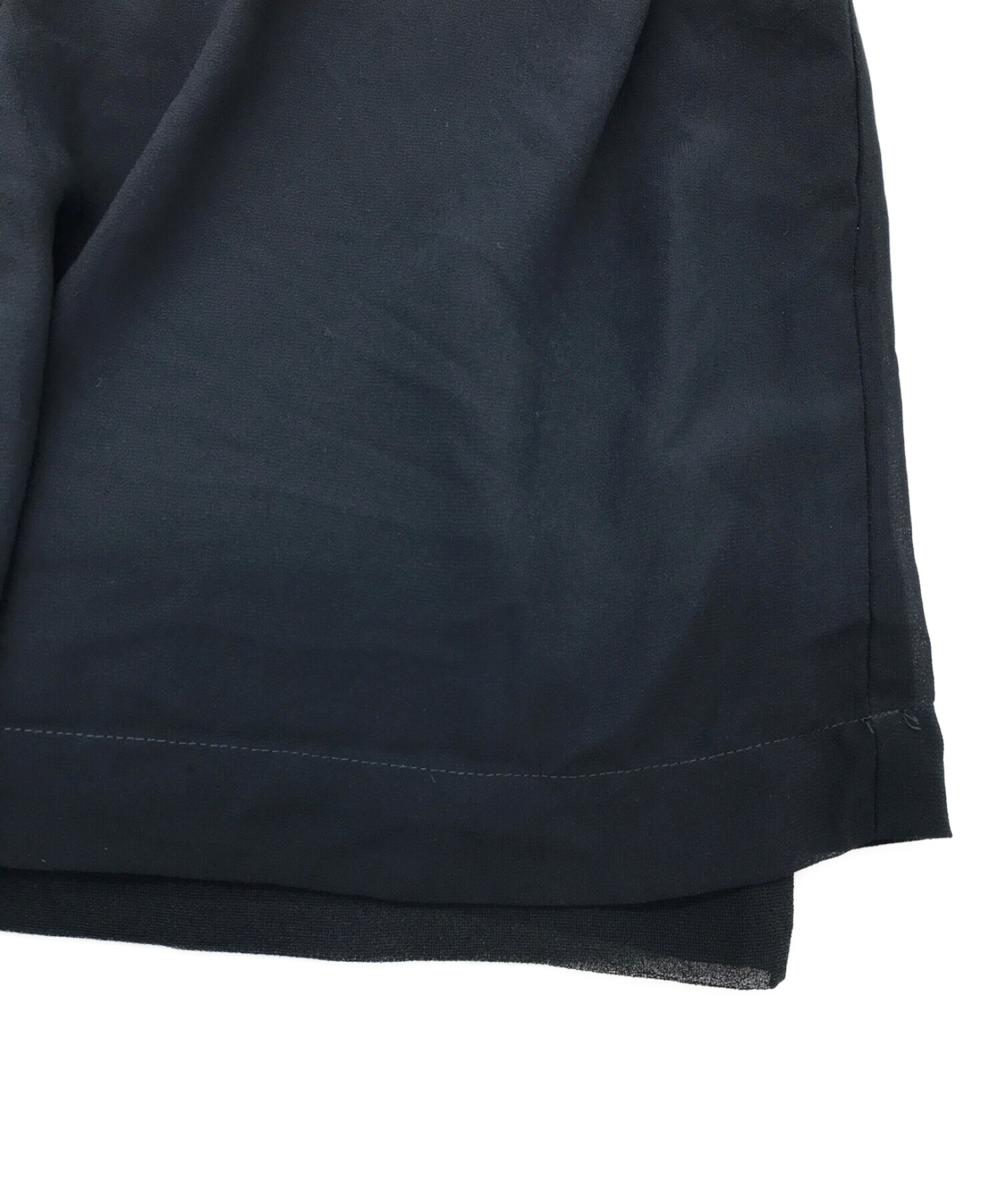COMME des GARCONS (コムデギャルソン) 製品染めシースルースカート ブラック サイズ:S