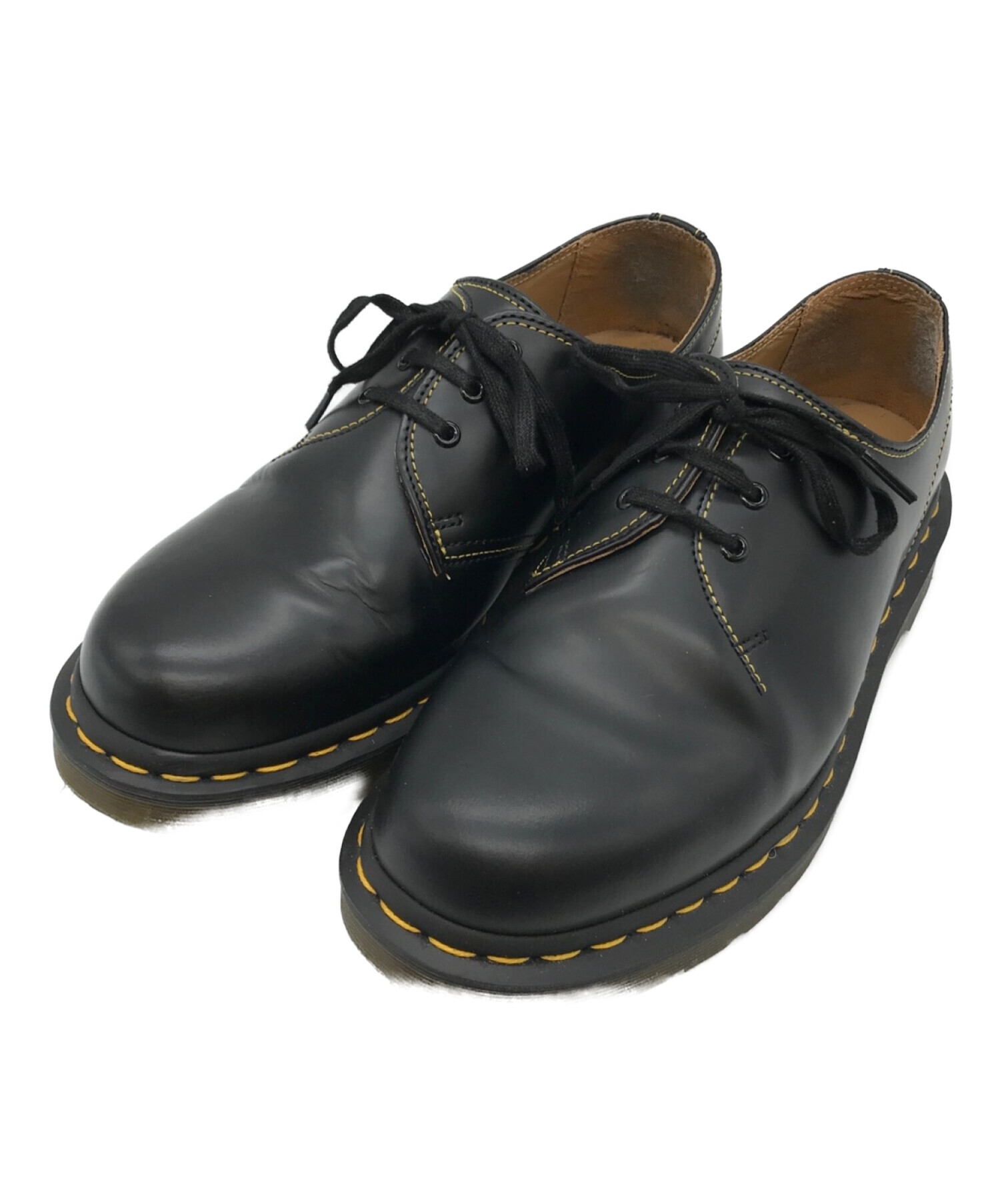 Dr.Martens×Yohji Yamamoto (ドクターマーチン×ヨウジ ヤマモト) コラボ3ホールシューズ ブラック  サイズ:UK7/EU41/USM8