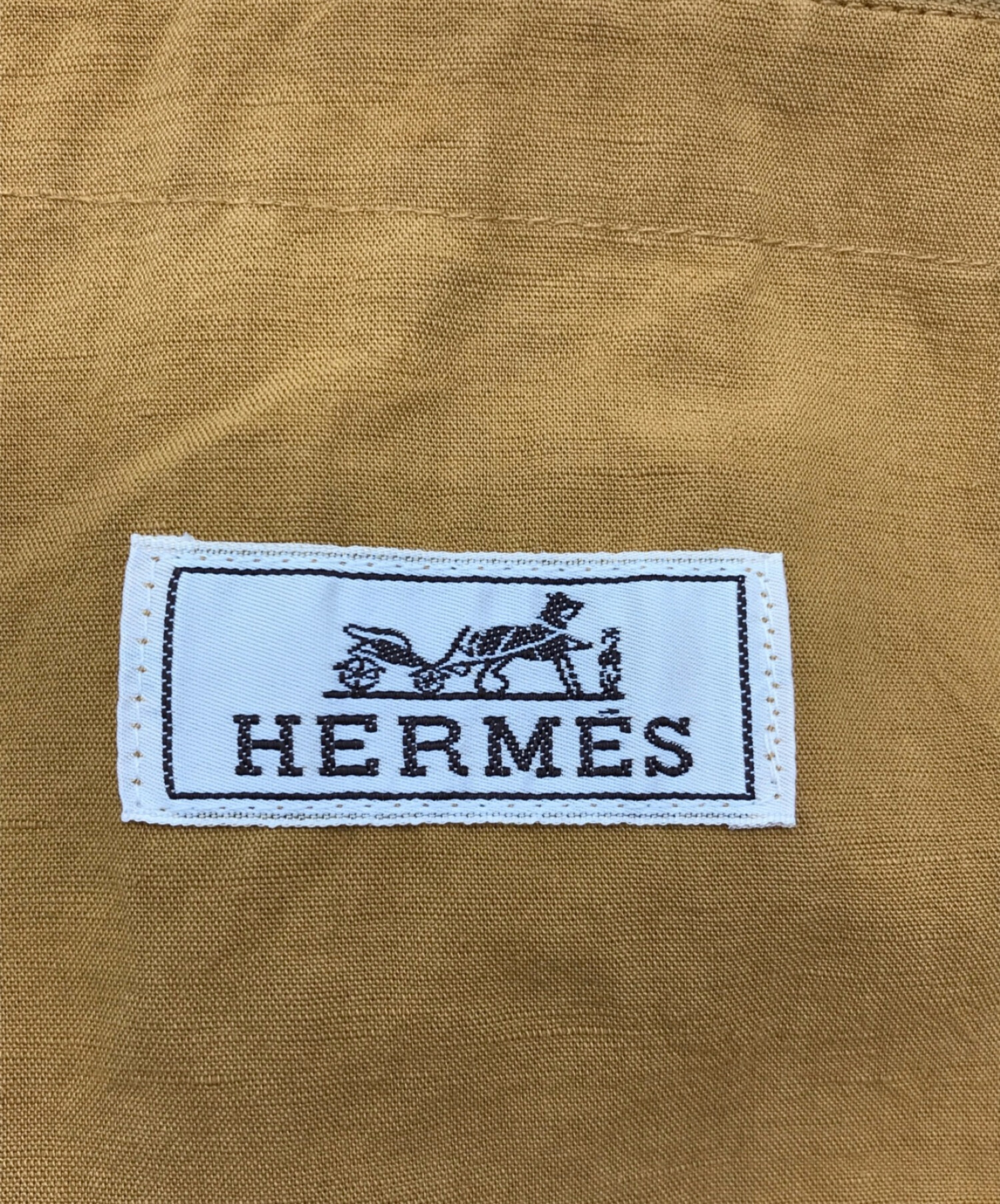 HERMES (エルメス) リネンコットンスイングトップ イエロー サイズ:50