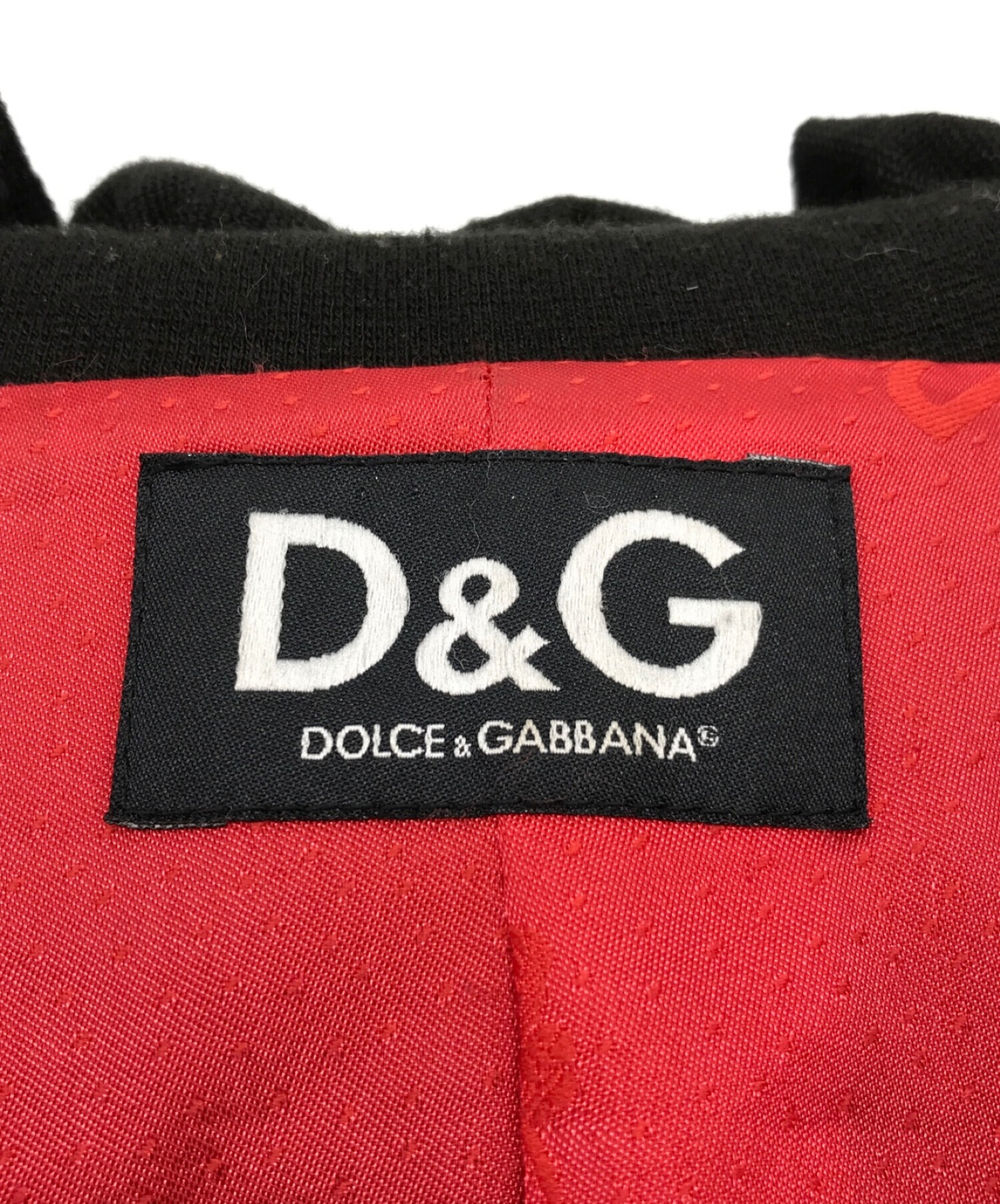 D&G DOLCE&GABBANA (ディーアンドジー ドルチェ＆ガッバーナ) フリルデザインウールジャケット ブラック サイズ:40