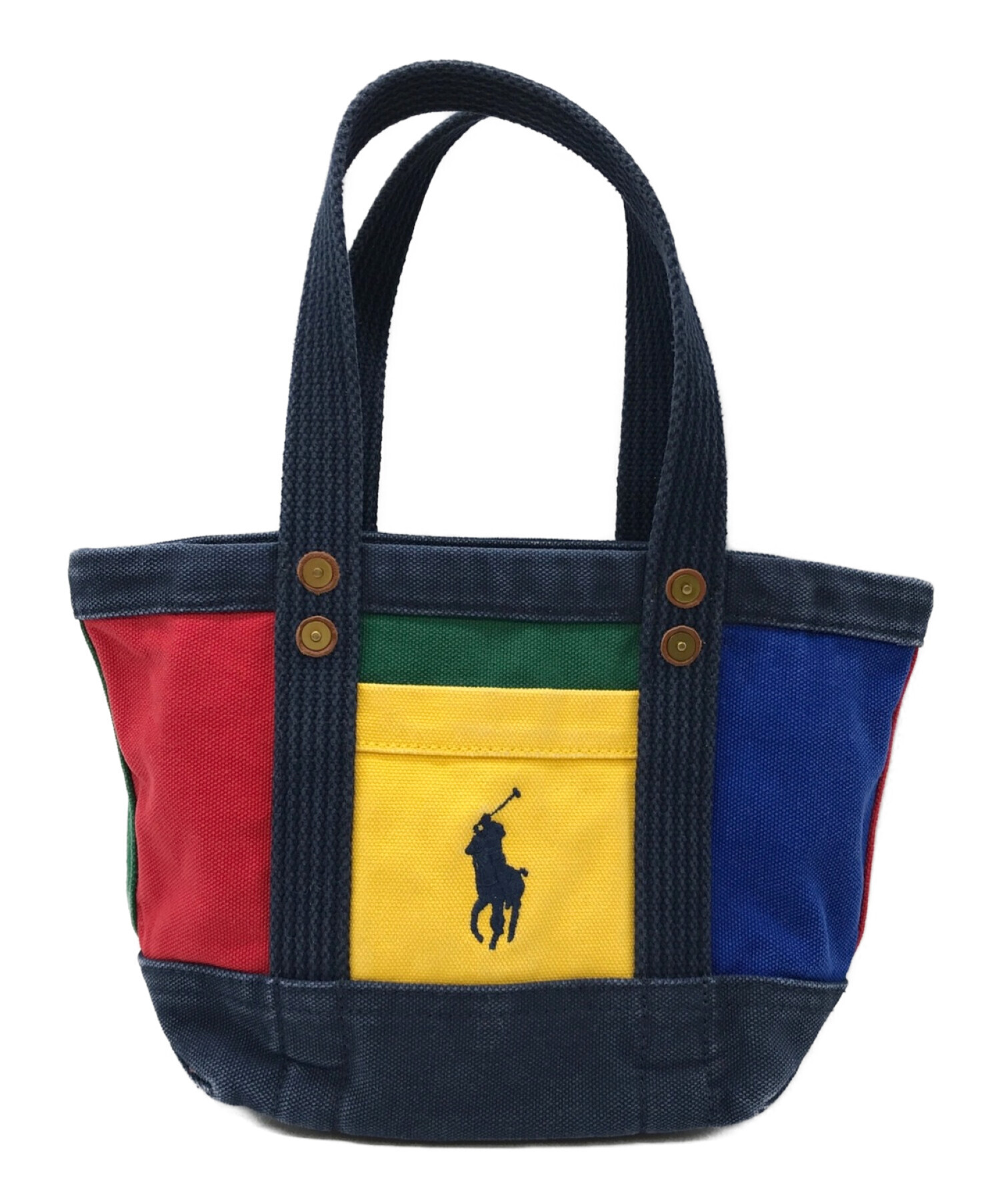 POLO RALPH LAUREN (ポロ・ラルフローレン) キャンバスミニトートバッグ マルチカラー