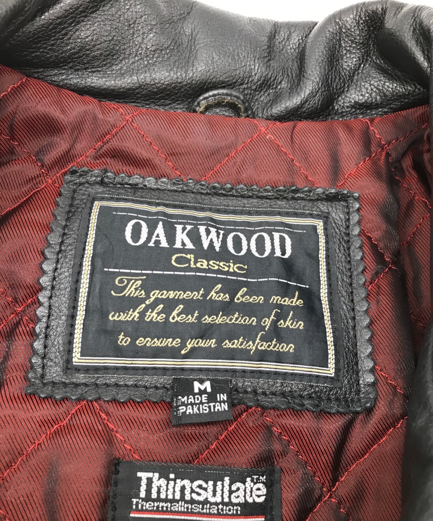 OAKWOOD (オークウッド) オールドシンサレートレザージャケット ブラック サイズ:M