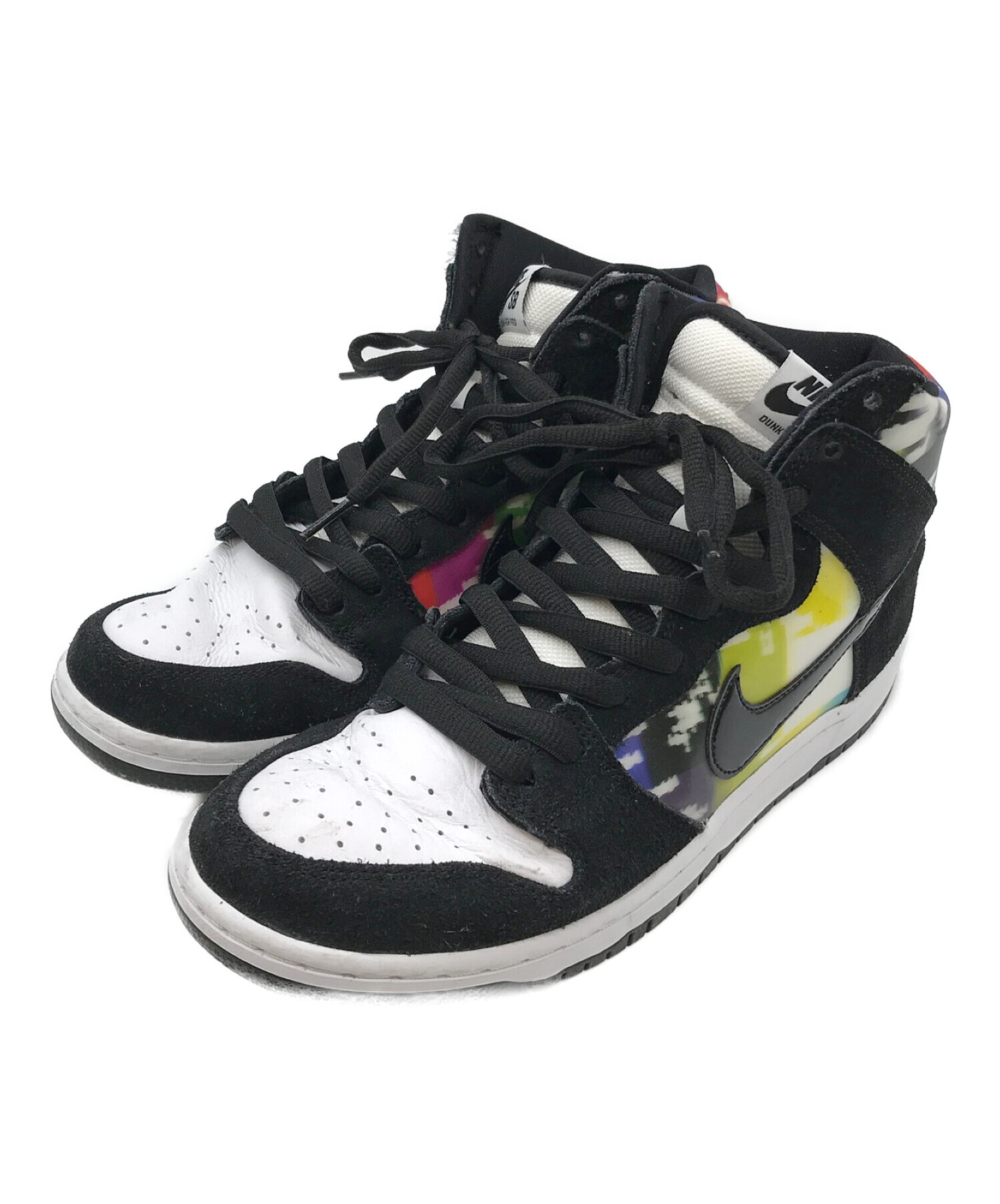 NIKE SB (ナイキエスビー) ダンク ハイ プロ テストパターン ホワイト×ブラック サイズ:UK8.5/EUR43/US9.5