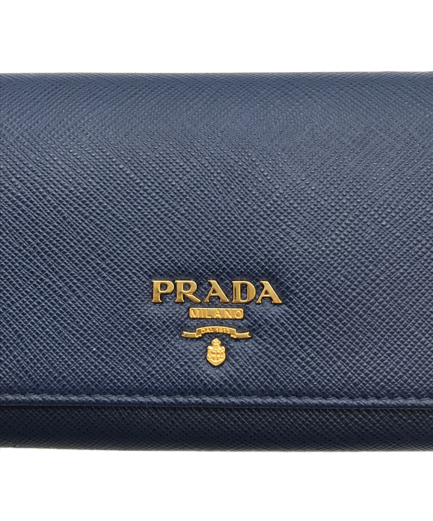 レディースプラダ PRADA 長財布 ネイビー サフィアーノ