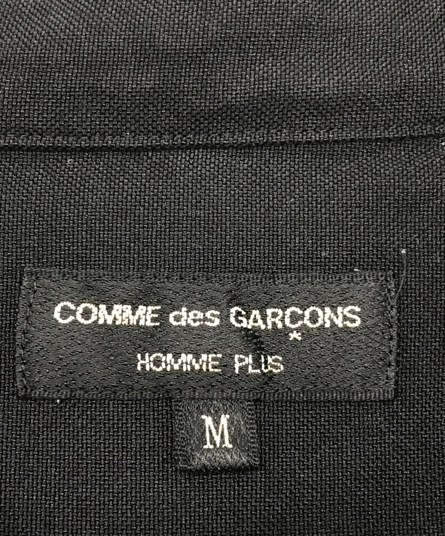 COMME des GARCONS HOMME PLUS (コムデギャルソンオムプリュス) ポリ縮絨エステル長袖シャツ ブラック サイズ:M