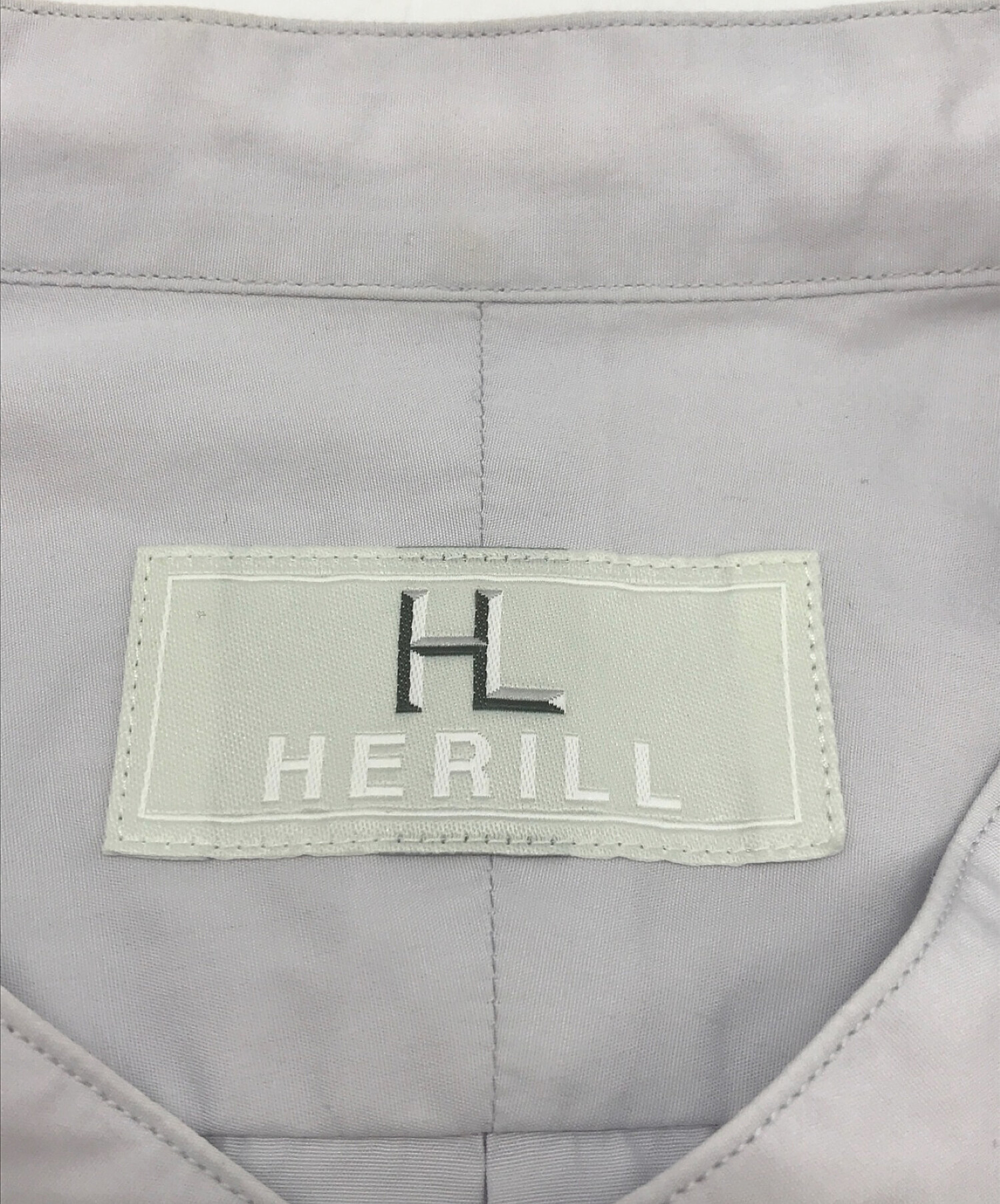 HERILL (ヘリル) スビンコットン スタンドカラーシャツ グリーン サイズ:3