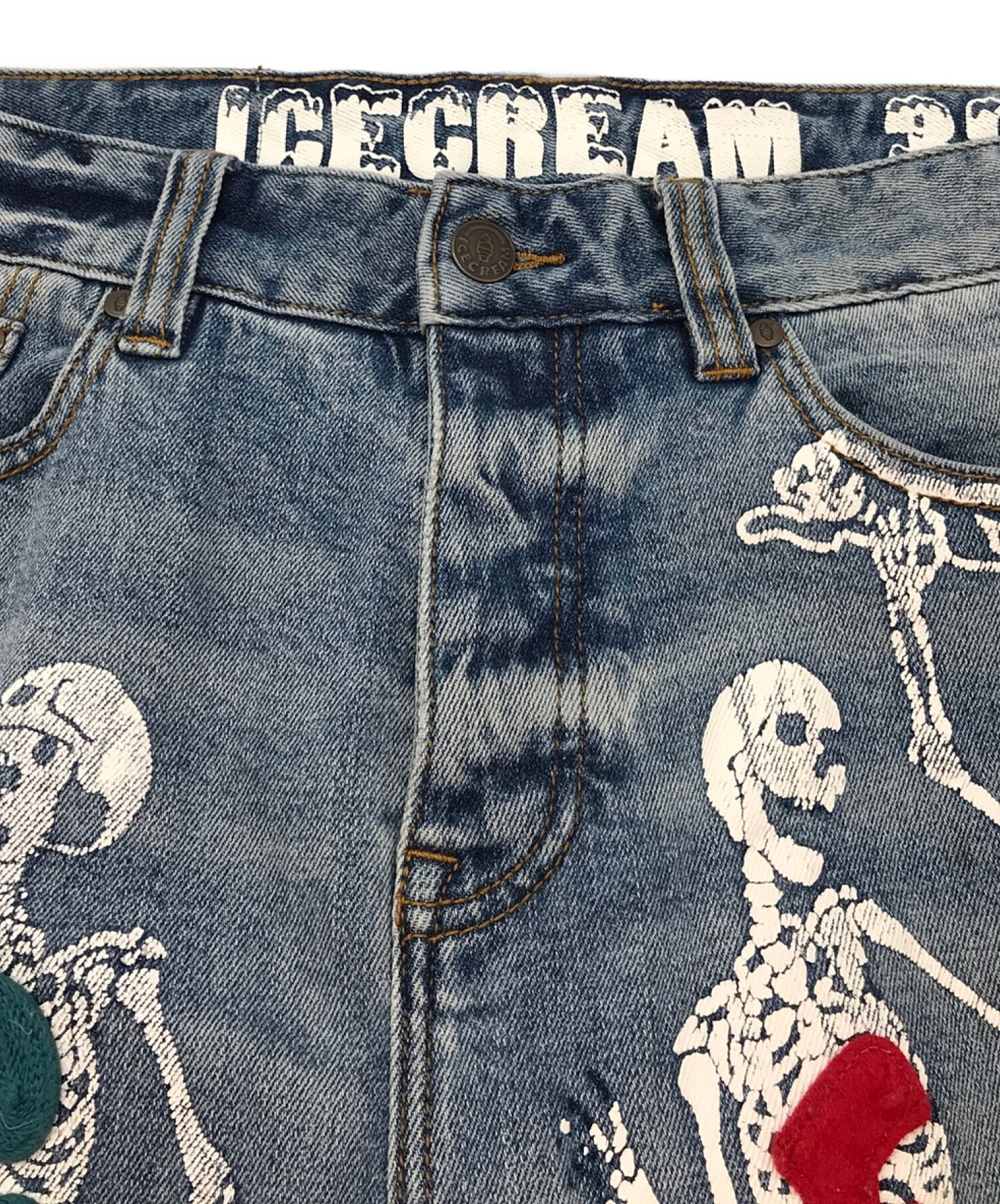 KirarasPirates【希少】ICECREAM アイスクリーム デニム ジーンズ パンツ ダメージ加工