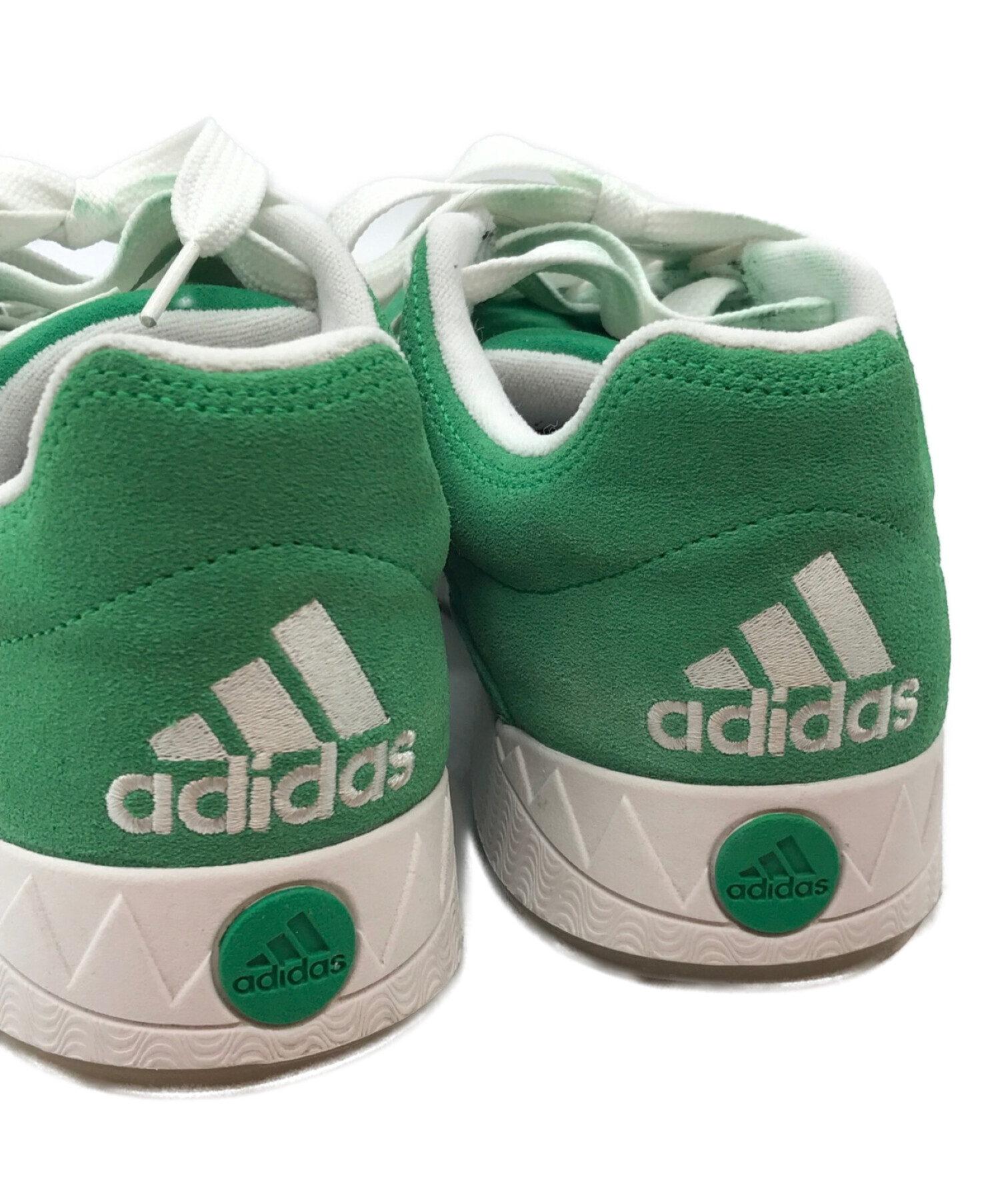 adidas (アディダス) アディマティック ホワイト×グリーン サイズ:US9.5/UK8.5/EUR43.5
