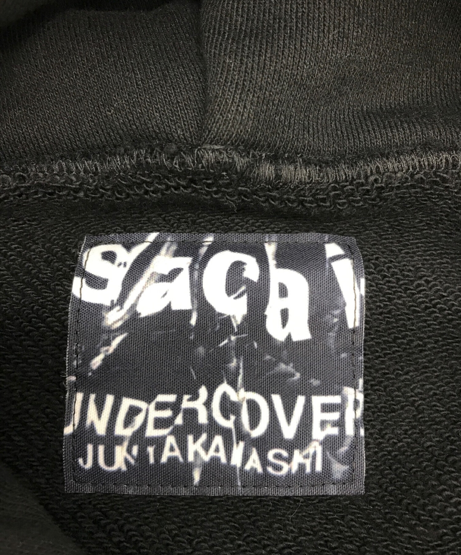 sacai×UNDERCOVER (サカイ×アンダーカバー) プルオーバーパーカー ブラック サイズ:2