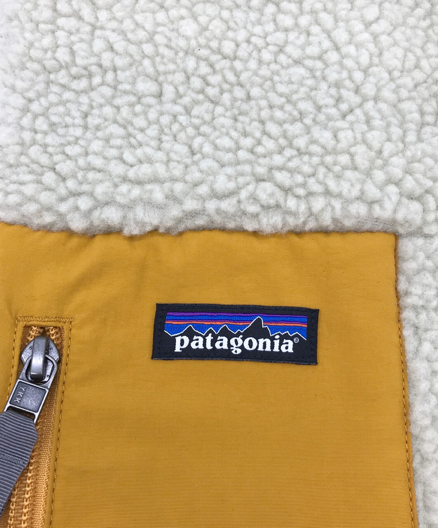 Patagonia (パタゴニア) クラシックレトロXジャケット ベージュ×オレンジ サイズ:S