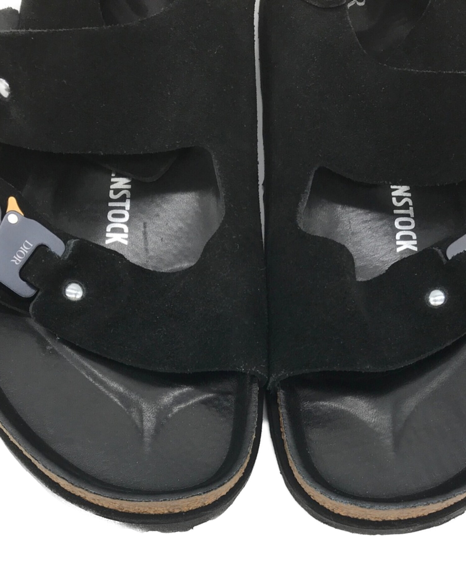 DIOR BY BIRKENSTOCK (ディオールバイビルケンシュトック) ミラノサンダル ブラック サイズ:42