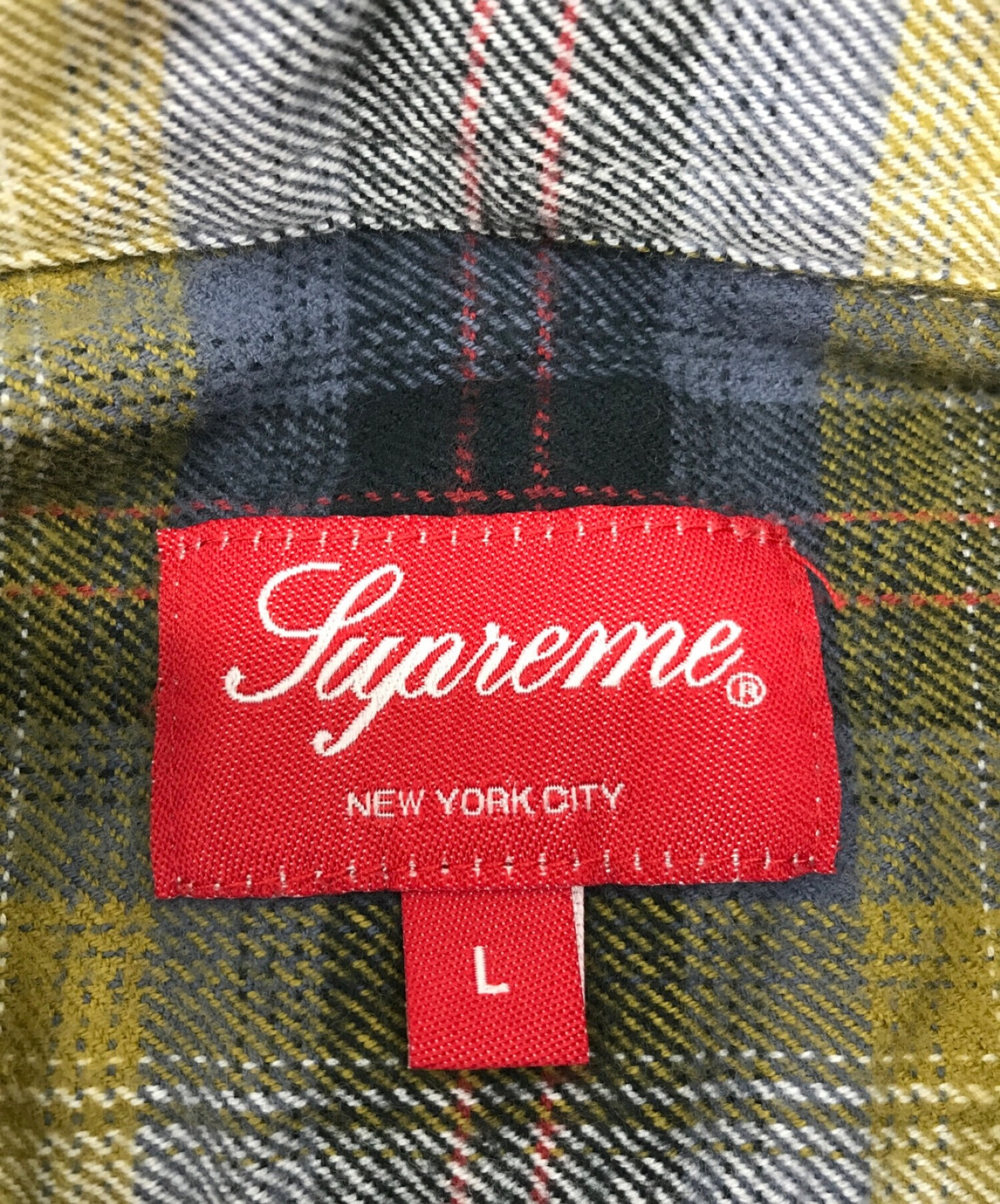 希少 XLサイズ Supreme tartan flannel シャツ