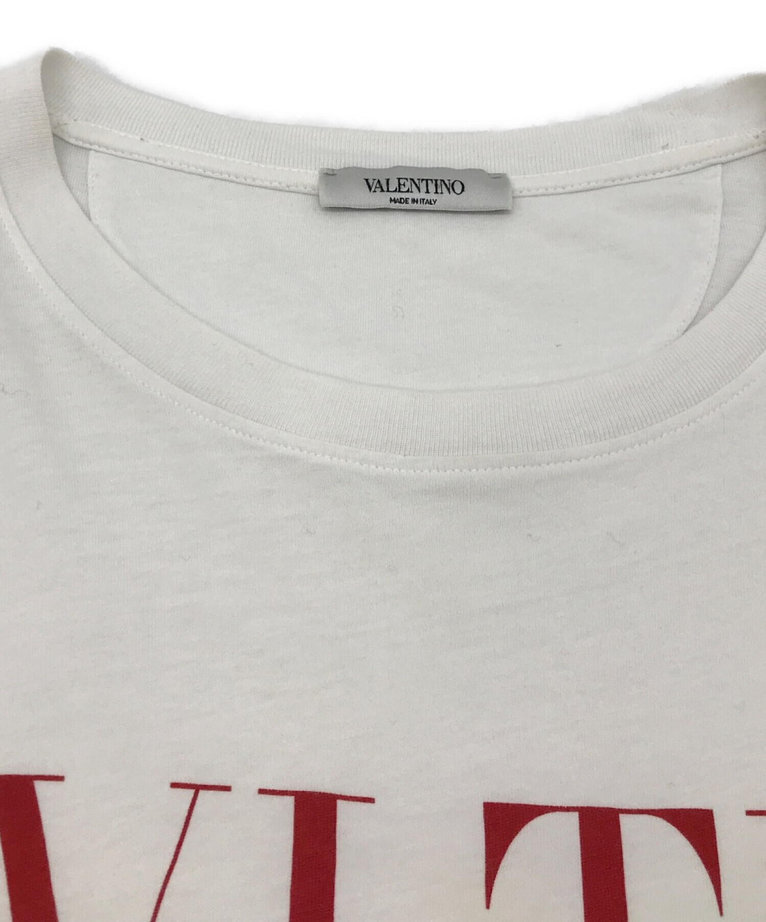 VALENTINO (ヴァレンティノ) VLTNロゴTシャツ ホワイト サイズ:S