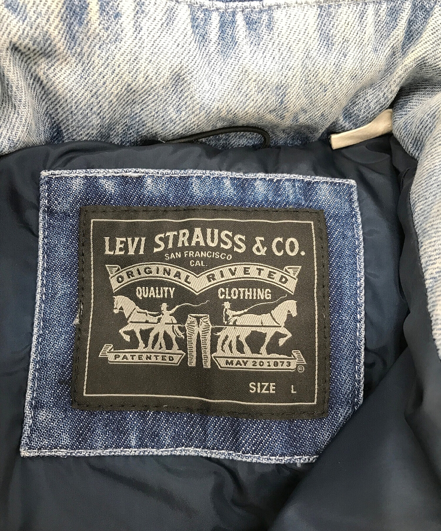 LEVI'S (リーバイス) デニムダウンジャケット インディゴ サイズ:L