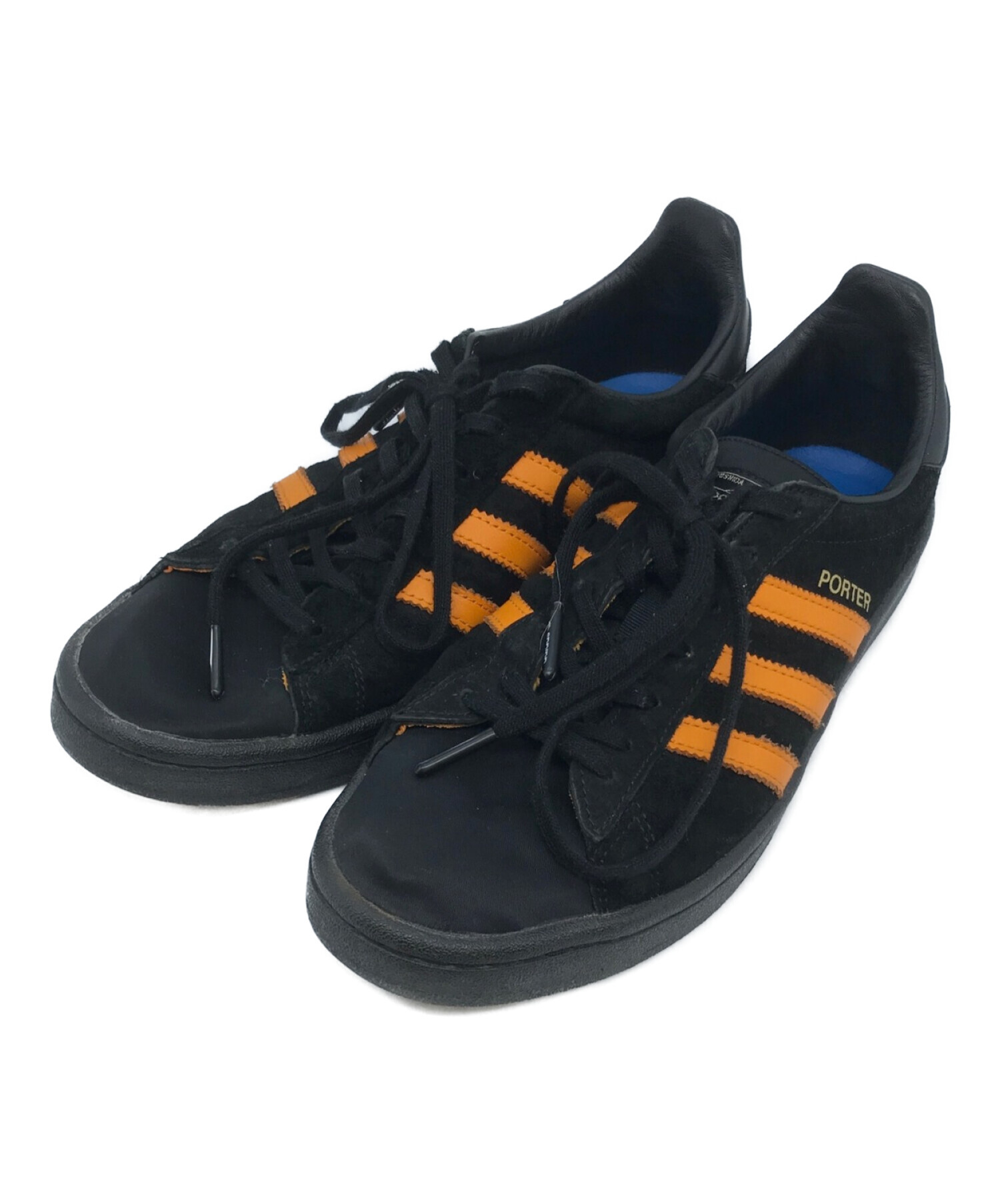 adidas×PORTER (アディダス×ポーター) キャンパス ブラック×オレンジ サイズ:UK8/EU42/US8.5