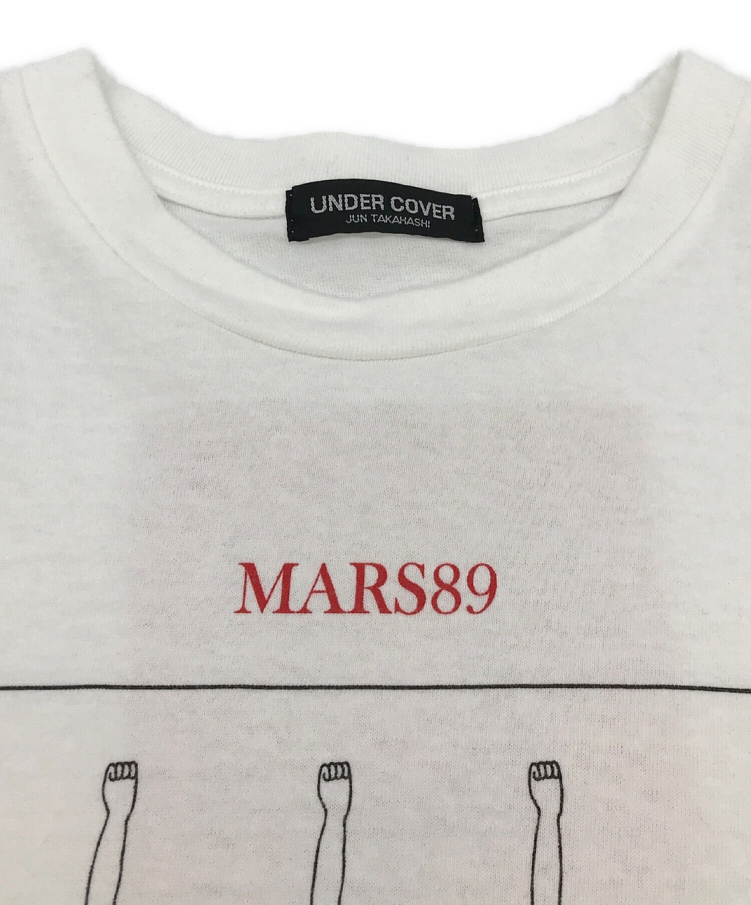 MARS89×UNDERCOVER (マーズエイティーナイン×アンダーカバー) コラボ長袖カットソー ホワイト サイズ:3