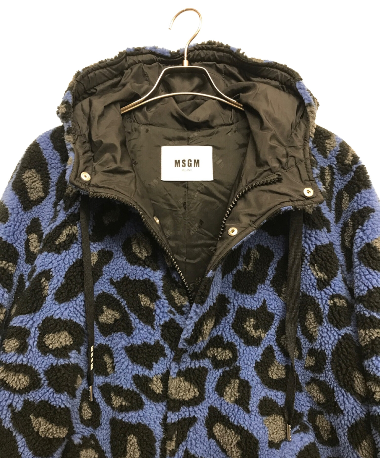 中古・古着通販】MSGM (エムエスジーエム) フーデットボアコート ...