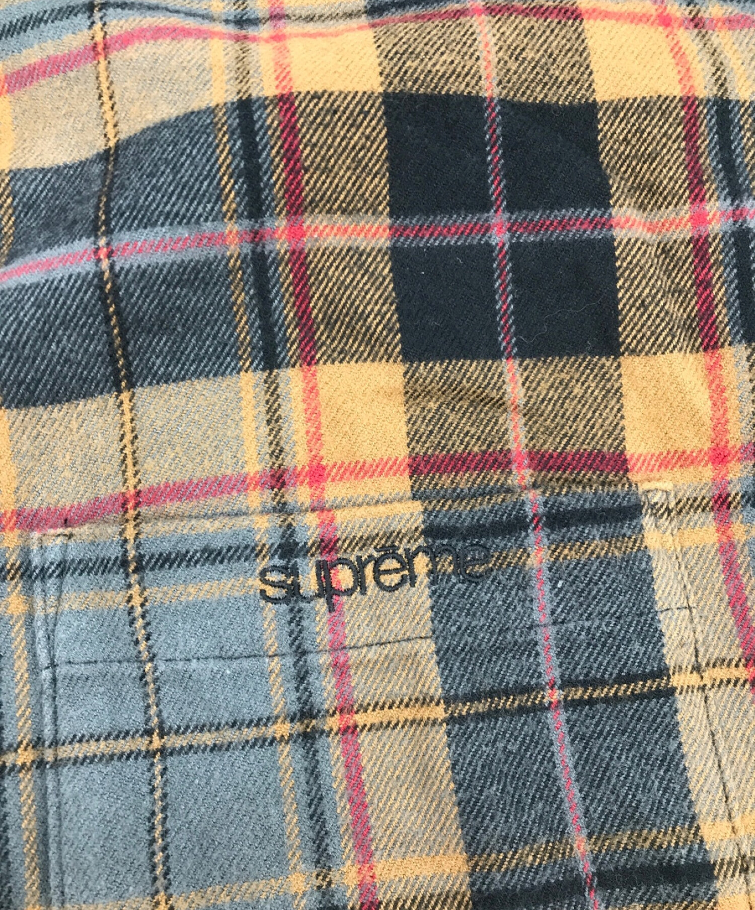 Supreme (シュプリーム) チェックフランネルシャツ ベージュ サイズ:L