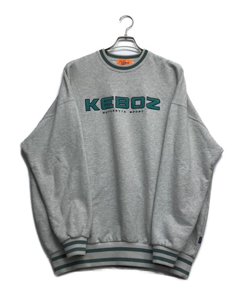 【中古・古着通販】KEBOZ (ケボズ) ロゴスウェット グレー サイズ:L