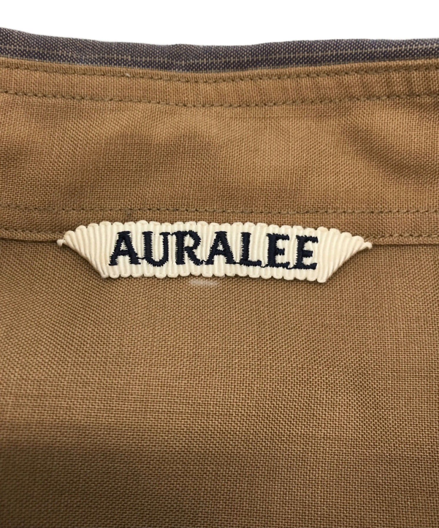 AURALEE (オーラリー) スーパーライトウールチェックシャツ ベージュ サイズ:L