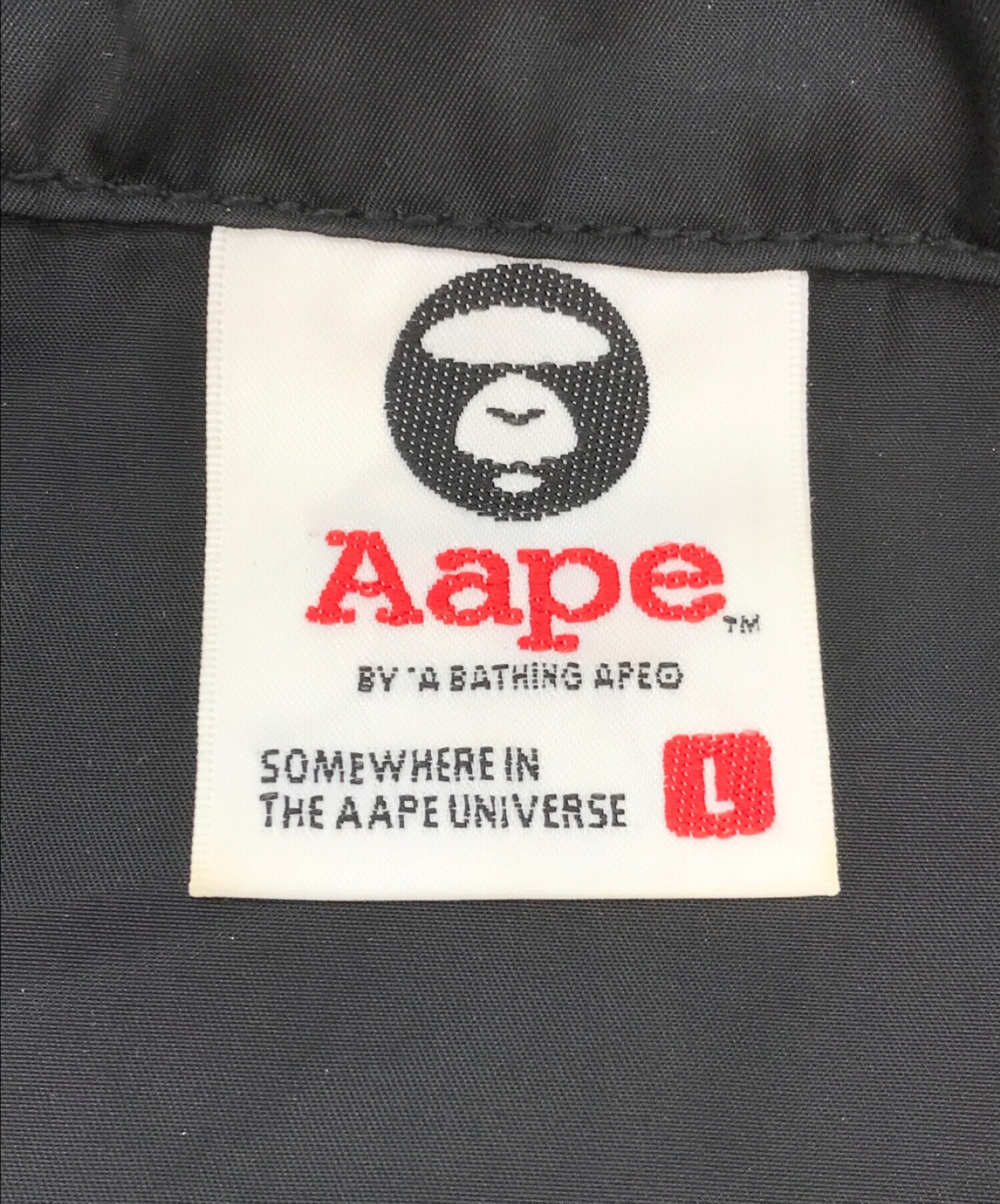 AAPE BY A BATHING APE (エーエイプ バイ アベイシングエイプ) ライトウェイトジャケット ブラック サイズ:L