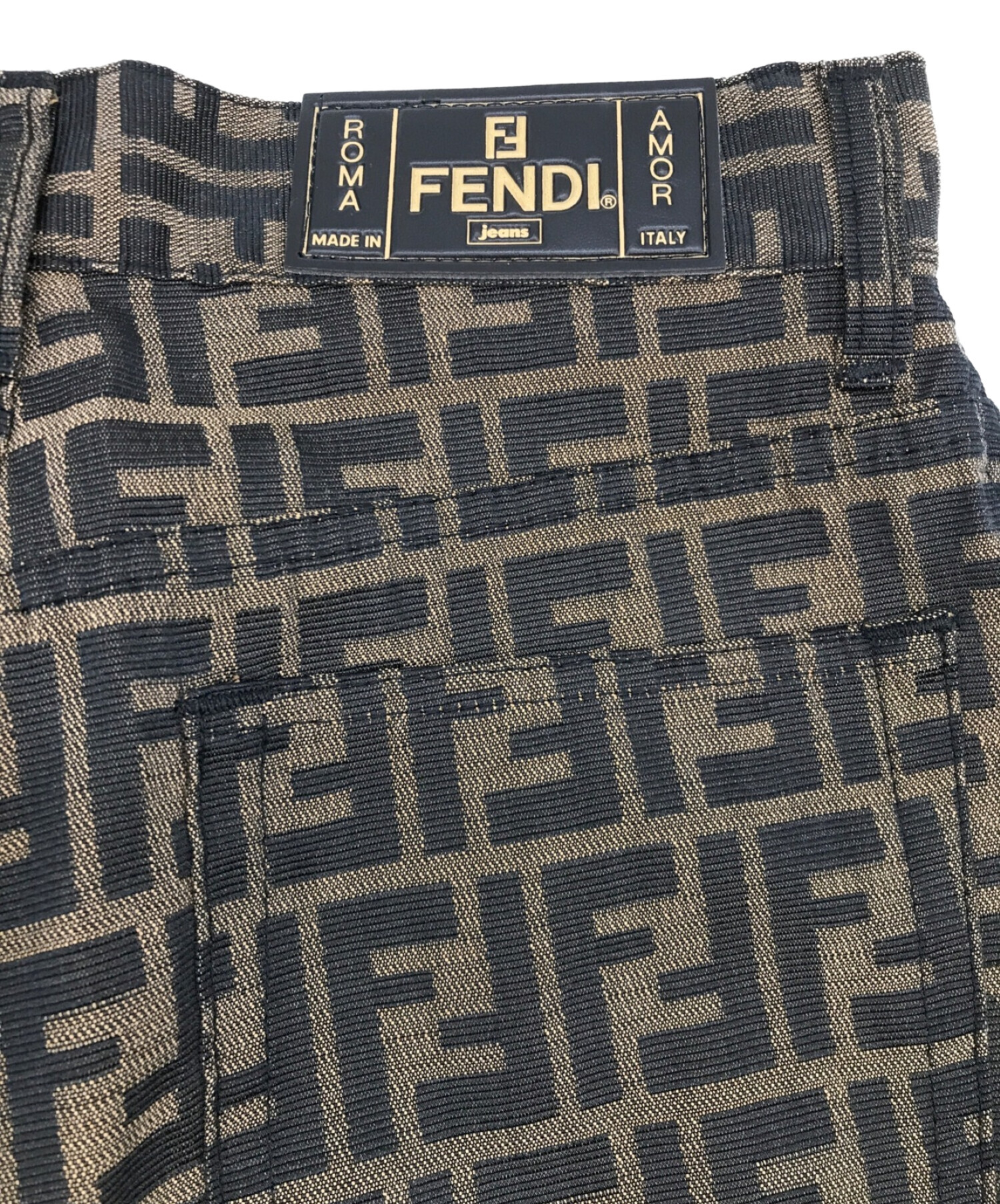 FENDI (フェンディ) ズッカ柄パンツ ベージュ サイズ:W29