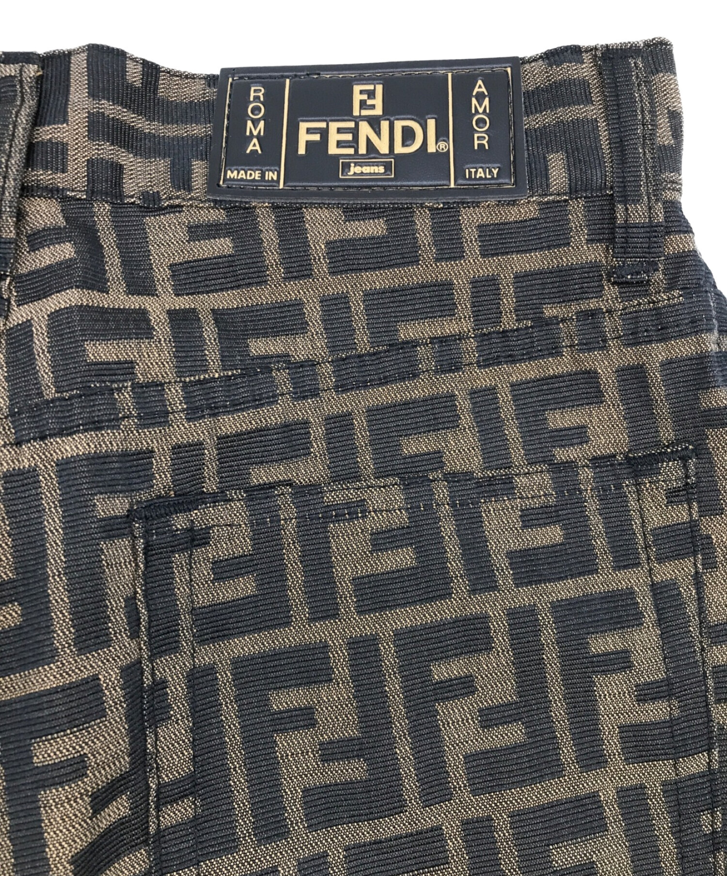 中古・古着通販】FENDI (フェンディ) ズッカ柄パンツ ベージュ サイズ