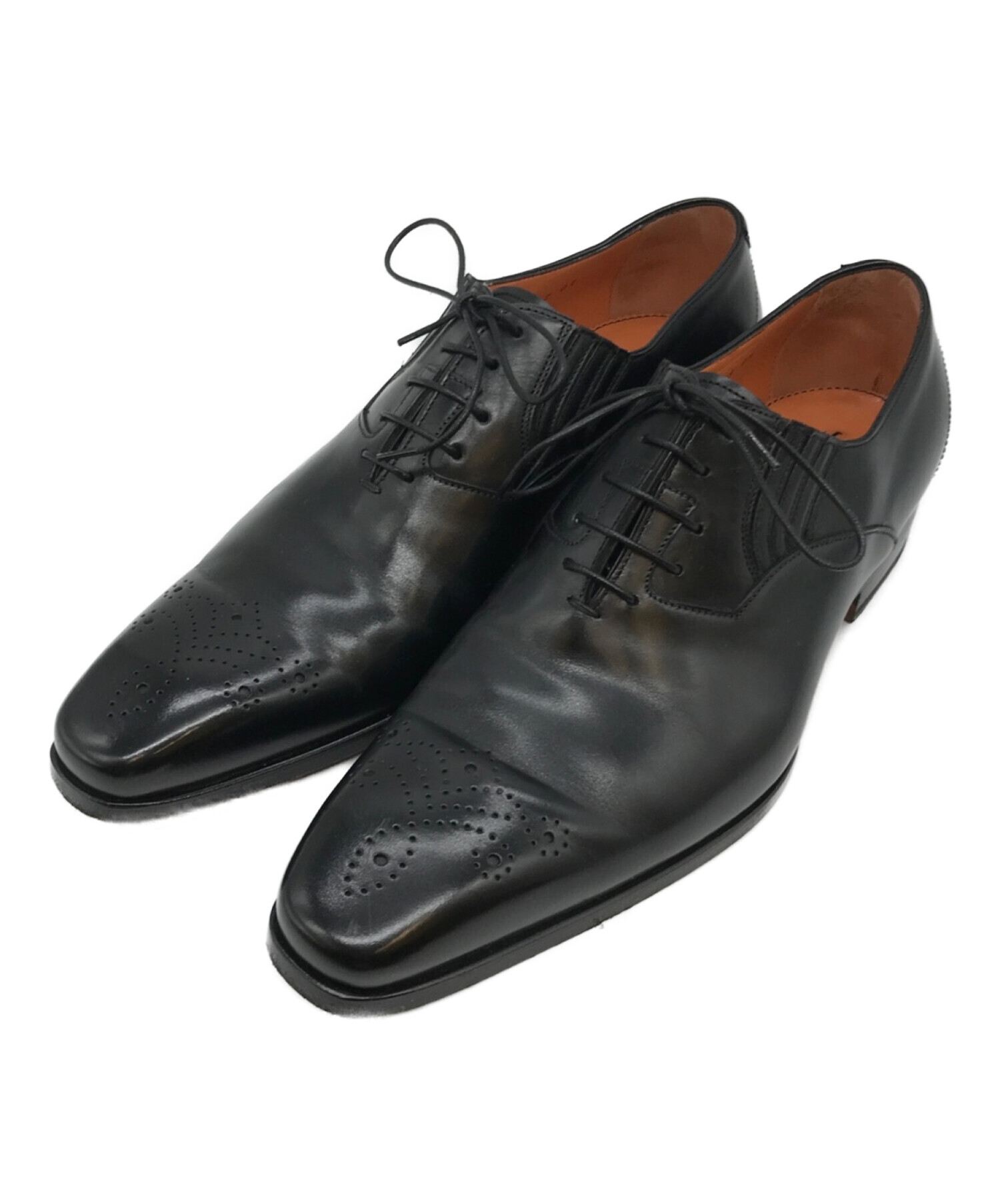 Santoni (サントーニ) ホールカットドレスシューズ ブラック サイズ:7 1/2