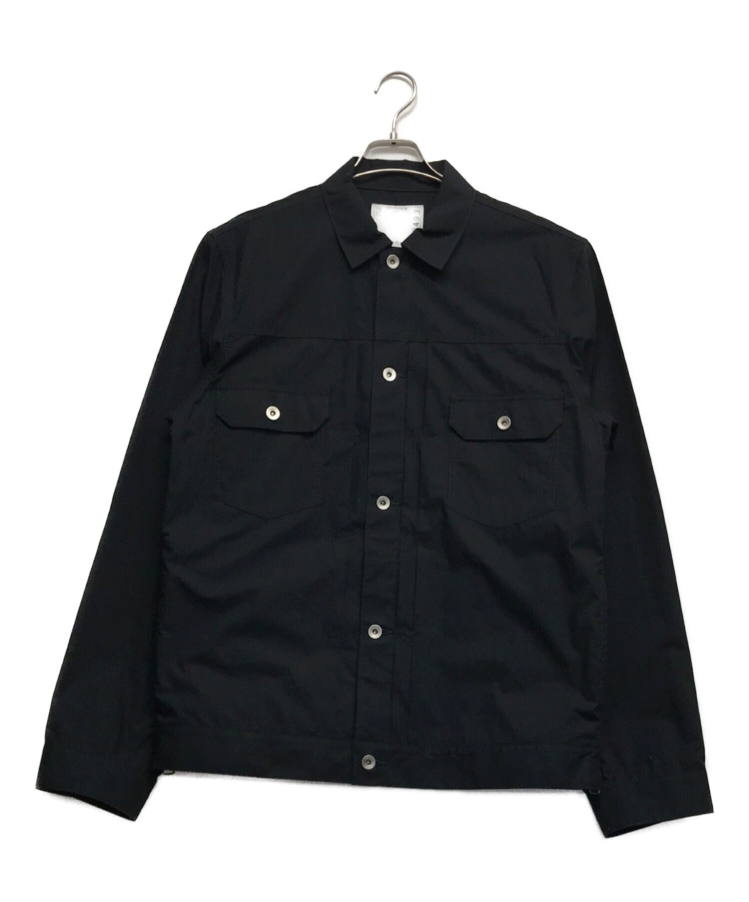 sacai (サカイ) ジップディテールジャケット ブラック サイズ:4