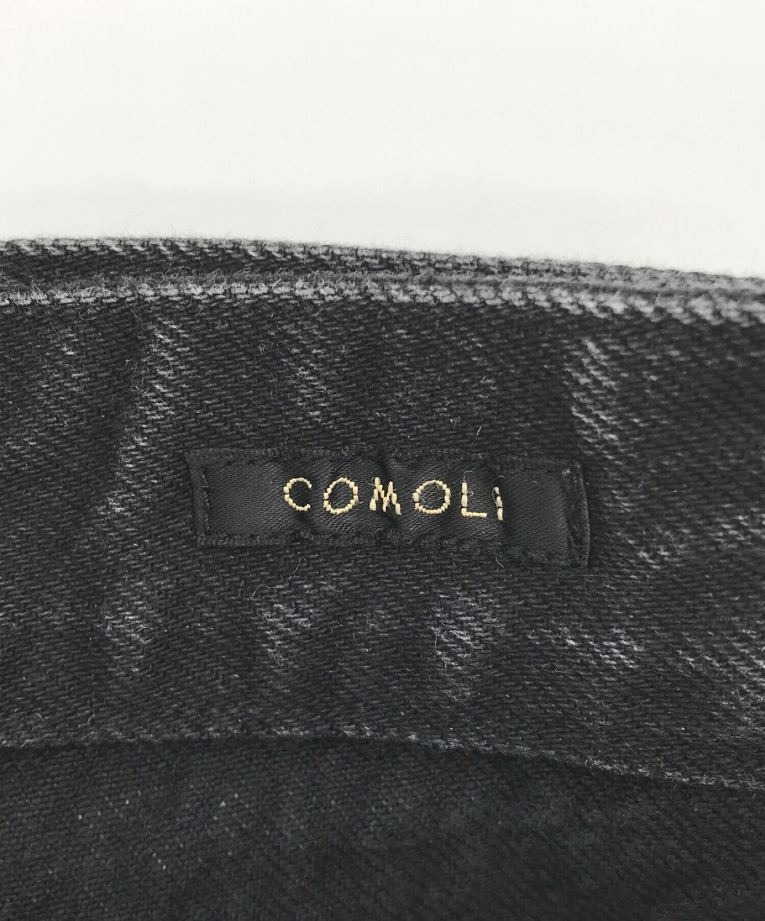 中古・古着通販】COMOLI (コモリ) ベルテッドパンツ ブラック サイズ:1