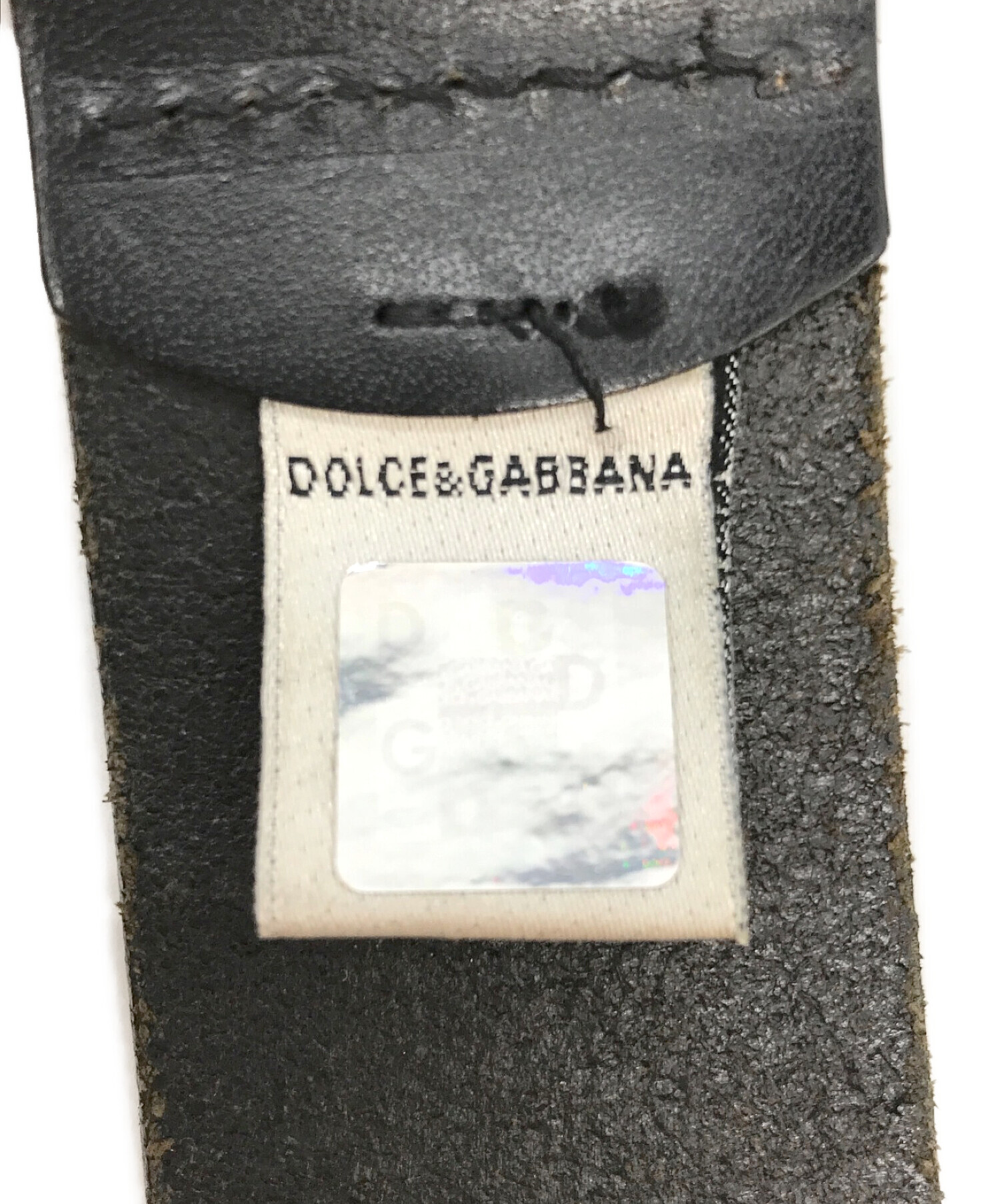 中古・古着通販】DOLCE & GABBANA (ドルチェ＆ガッバーナ) ロゴレザー