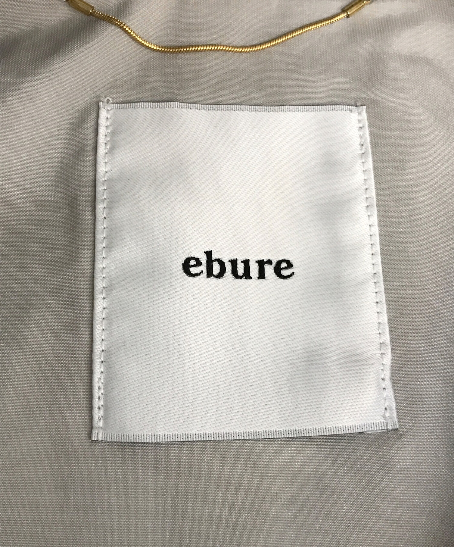 EBURE (エブール) シルクポリナイロンドルマンスリーブフーデッドコート グレー サイズ:38