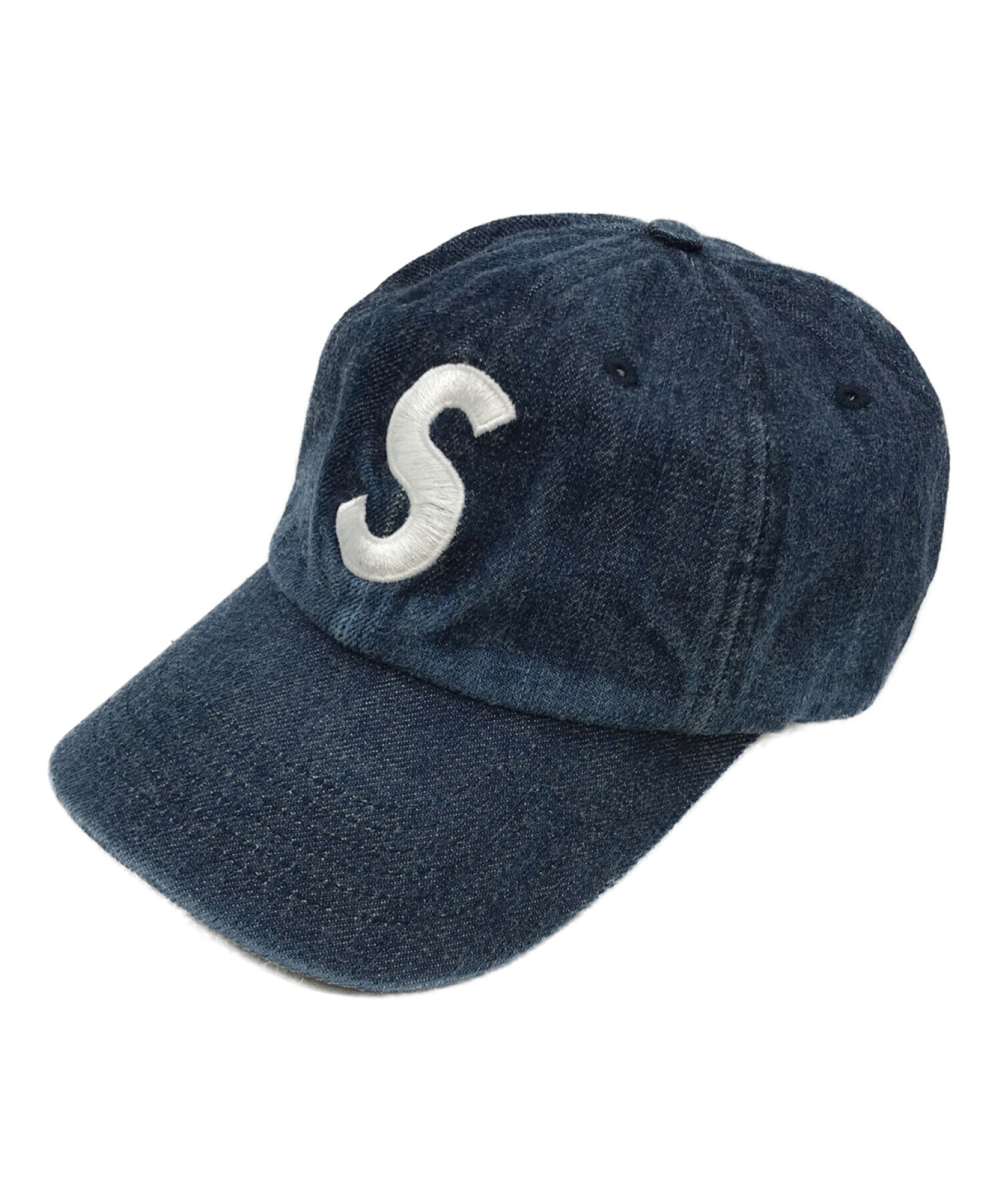 中古・古着通販】SUPREME (シュプリーム) デニムSロゴキャップ ブルー