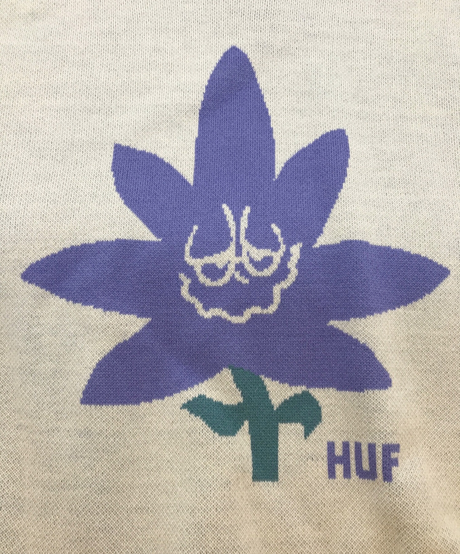 HUF (ハフ) PURPLE BUDDY SWEATER ベージュ サイズ:XL