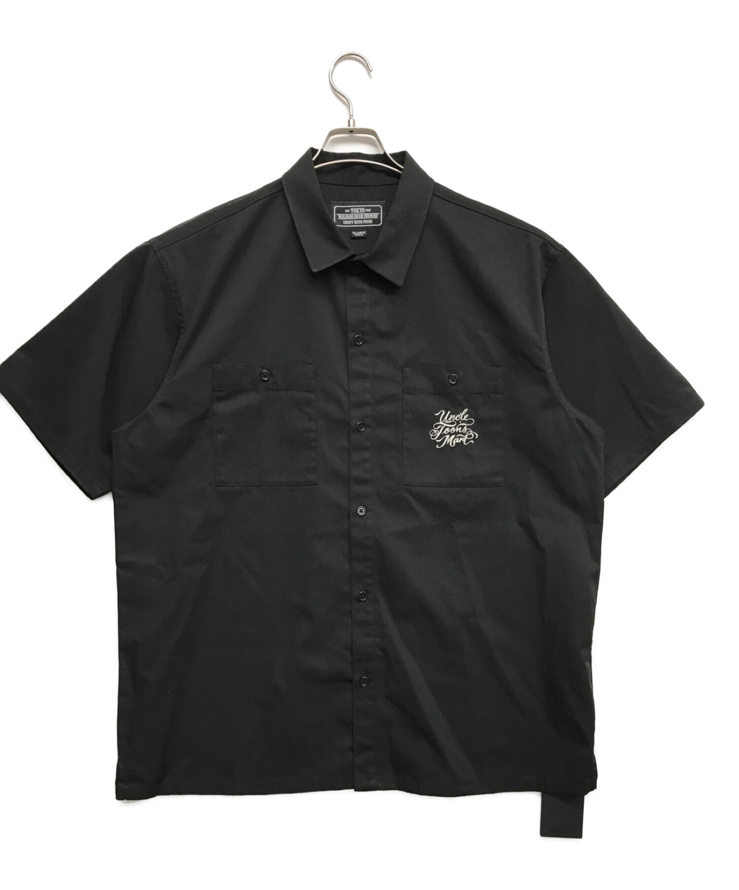 NEIGHBORHOOD (ネイバーフッド) mister cartoon (ミスター カートゥーン) 半袖ワークシャツシャツ ブラック サイズ:XL